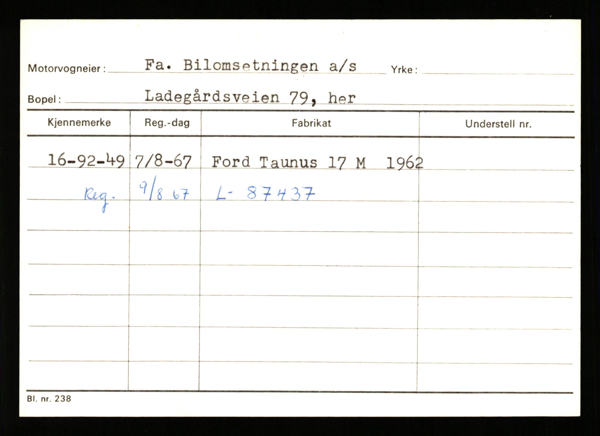 Stavanger trafikkstasjon, AV/SAST-A-101942/0/G/L0010: Registreringsnummer: 130000 - 239953, 1930-1971, p. 1339