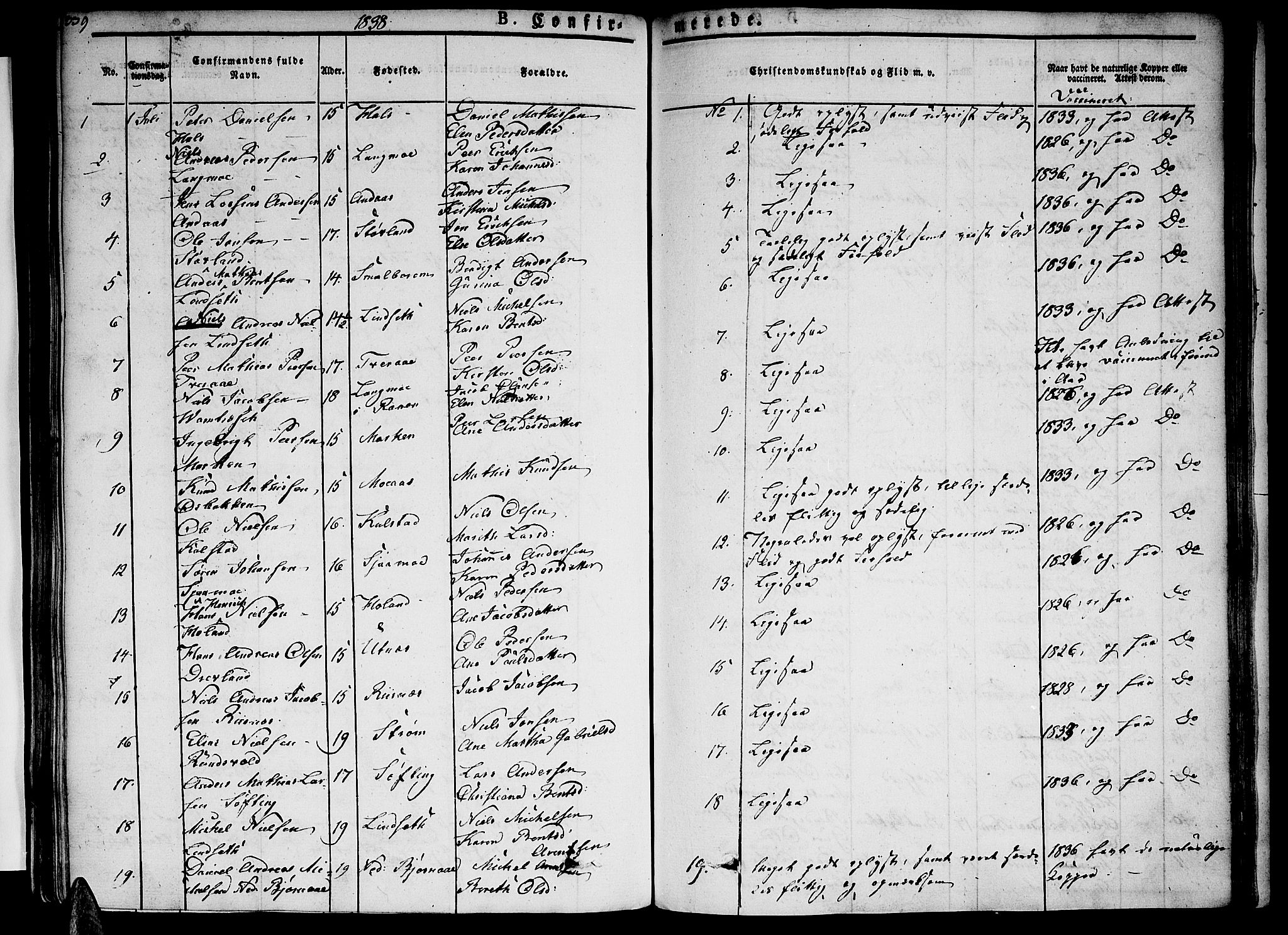 Ministerialprotokoller, klokkerbøker og fødselsregistre - Nordland, AV/SAT-A-1459/820/L0289: Parish register (official) no. 820A10, 1826-1845, p. 339