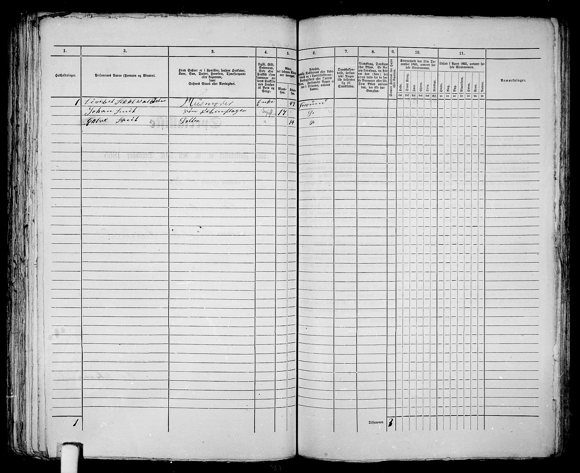 RA, 1865 census for Vanse/Farsund, 1865, p. 237