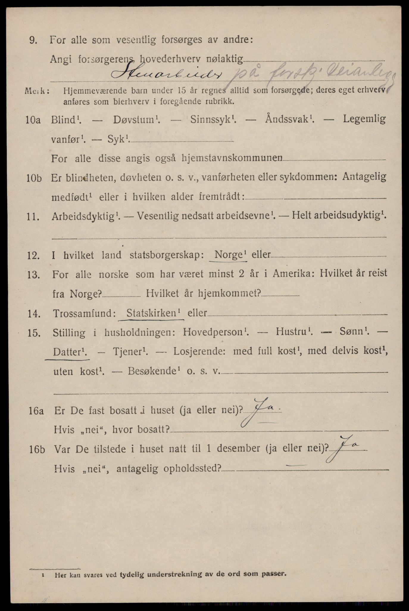 SAST, 1920 census for Bokn, 1920, p. 1317