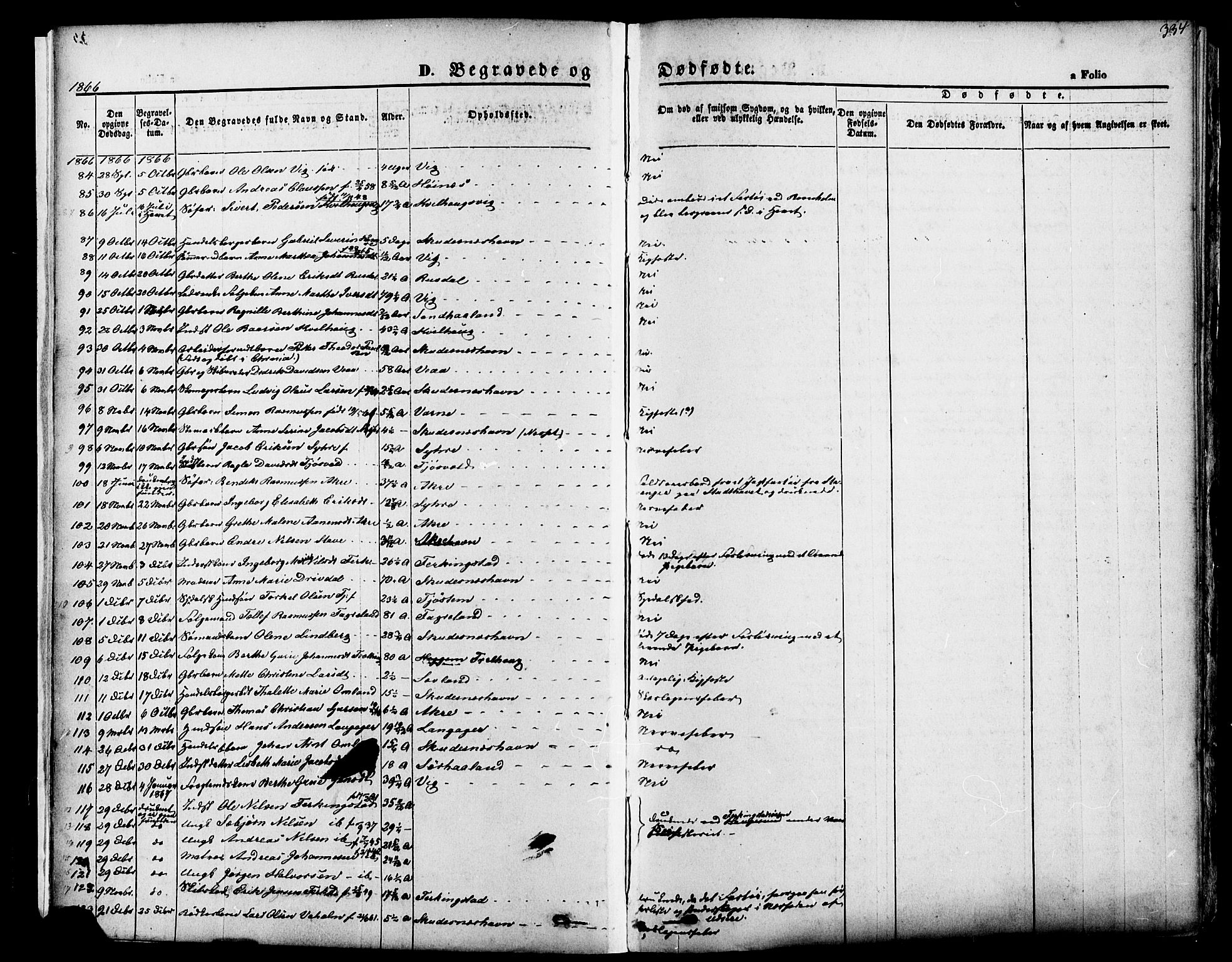 Skudenes sokneprestkontor, SAST/A -101849/H/Ha/Haa/L0006: Parish register (official) no. A 4, 1864-1881, p. 334