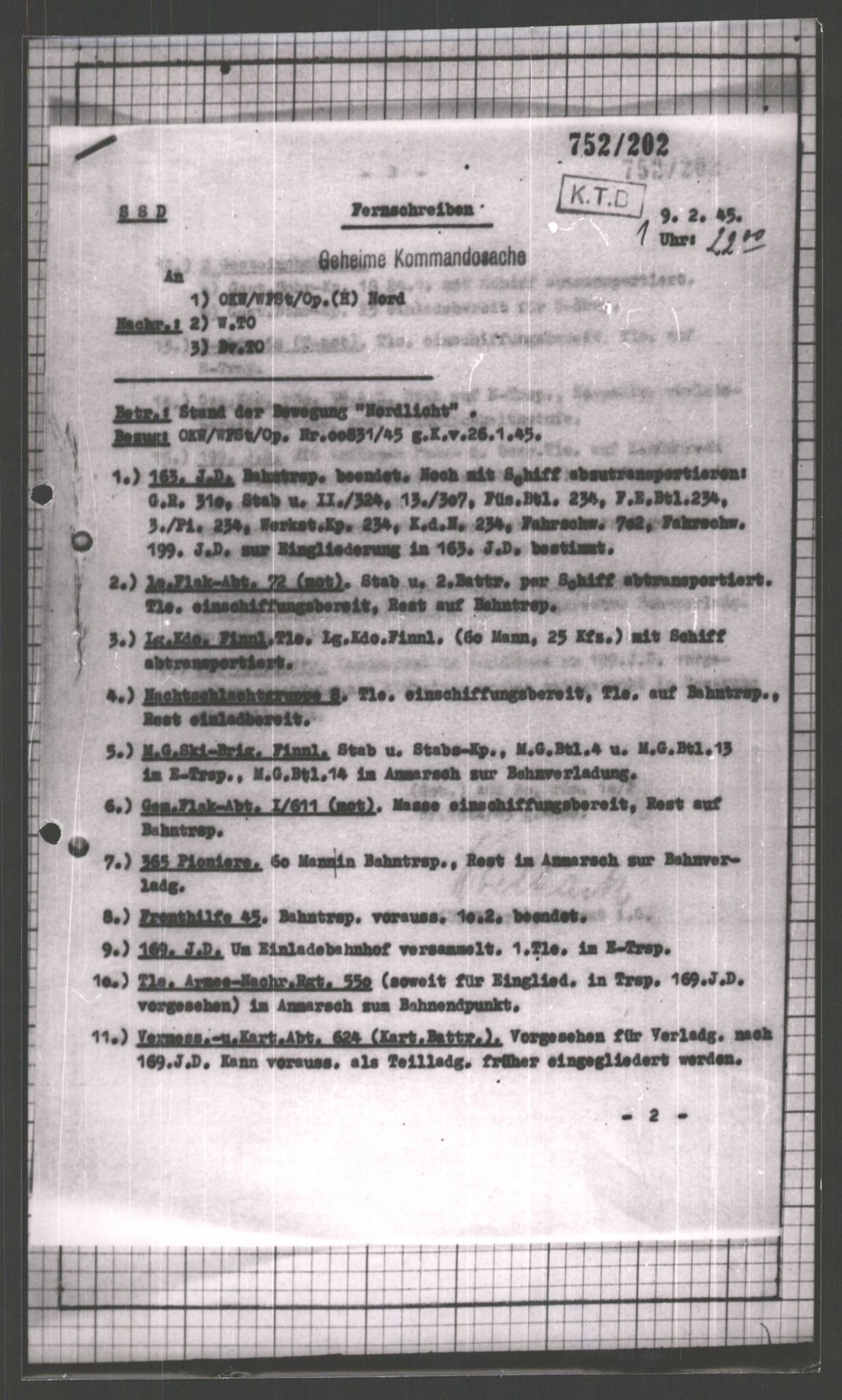 Forsvarets Overkommando. 2 kontor. Arkiv 11.4. Spredte tyske arkivsaker, AV/RA-RAFA-7031/D/Dar/Dara/L0002: Krigsdagbøker for 20. Gebirgs-Armee-Oberkommando (AOK 20), 1945, p. 761