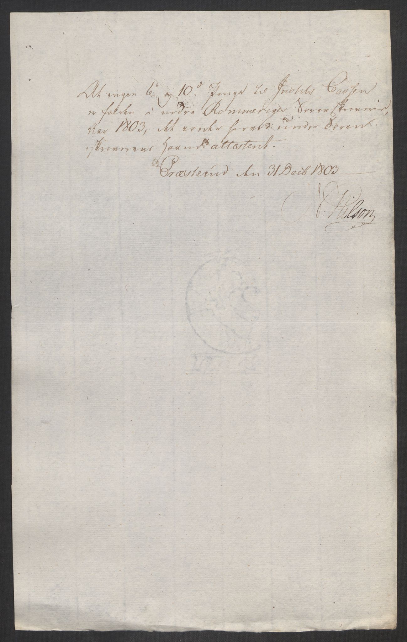 Rentekammeret inntil 1814, Reviderte regnskaper, Fogderegnskap, AV/RA-EA-4092/R11/L0679: Fogderegnskap Nedre Romerike, 1803, p. 241