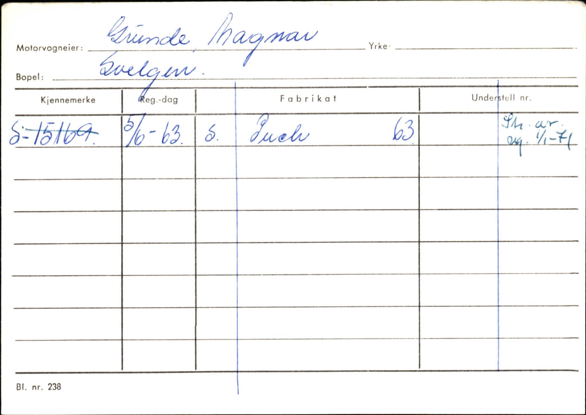 Statens vegvesen, Sogn og Fjordane vegkontor, AV/SAB-A-5301/4/F/L0133: Eigarregister Bremanger A-Å. Gaular A-H, 1945-1975, p. 627