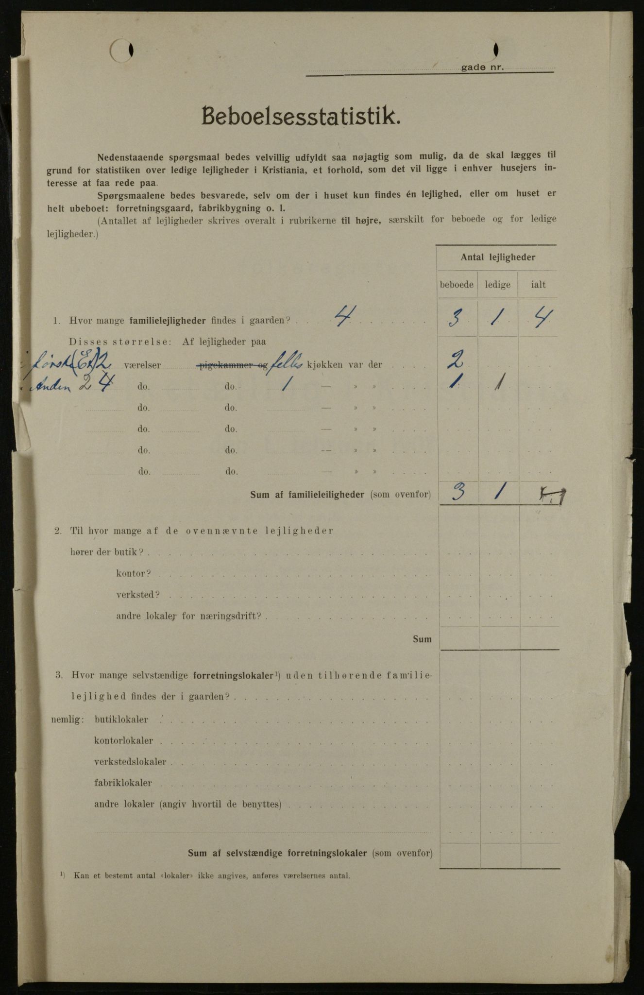 OBA, Municipal Census 1908 for Kristiania, 1908, p. 59078