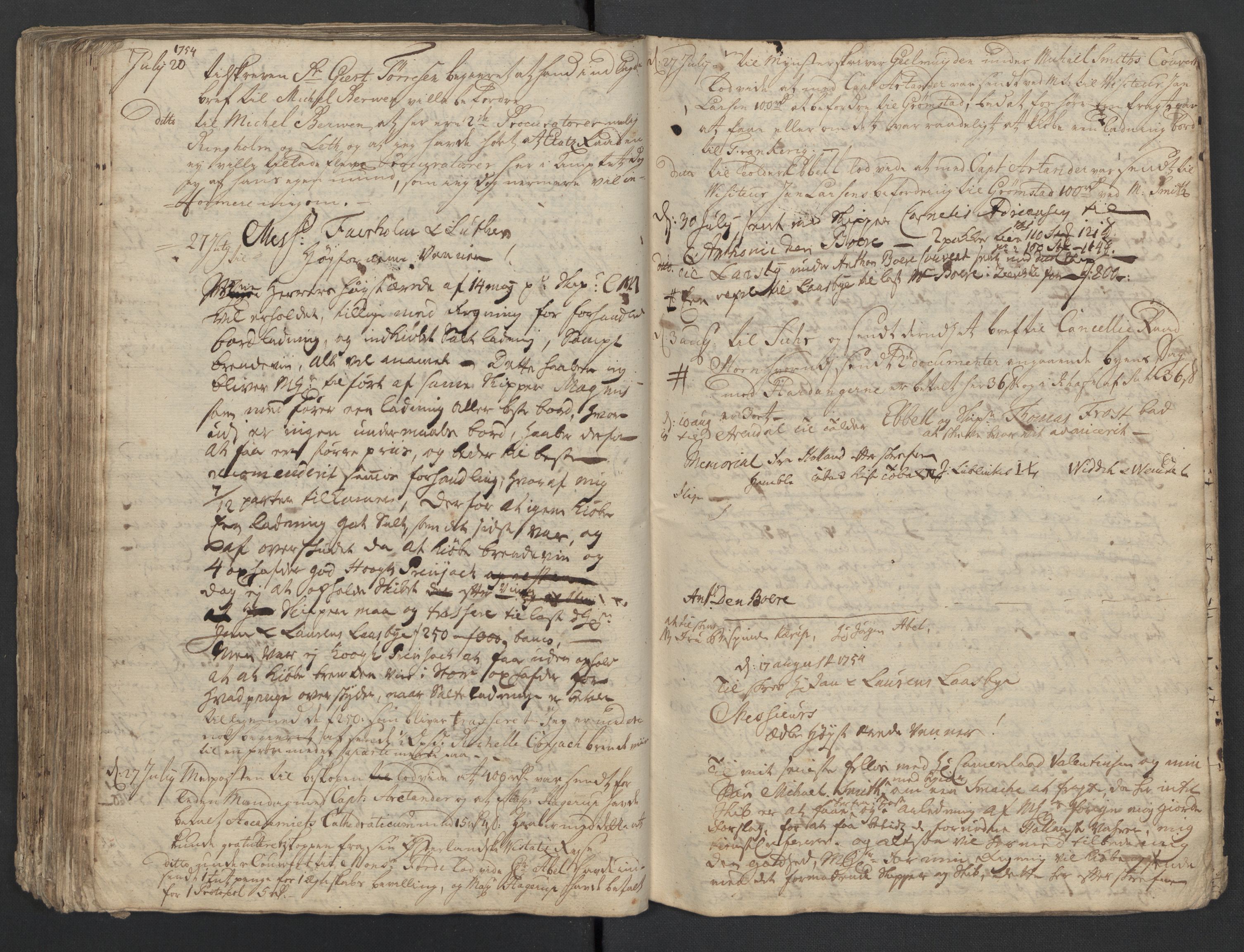 Pa 0119 - Smith, Lauritz Andersen og Lauritz Lauritzen, SAST/A-100231/O/L0001: Kopibøker m.m., 1746-1755, p. 188