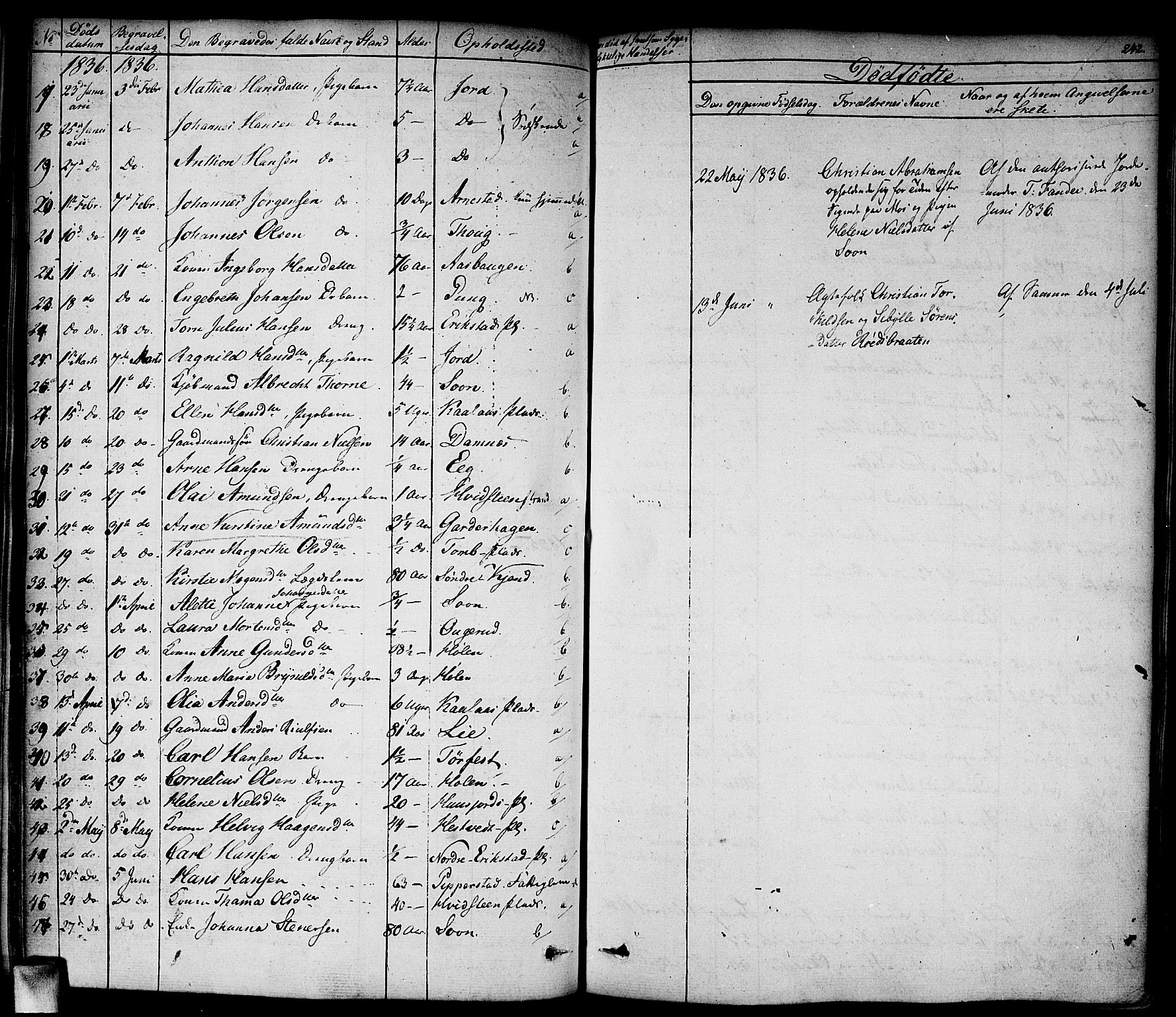 Vestby prestekontor Kirkebøker, AV/SAO-A-10893/F/Fa/L0006: Parish register (official) no. I 6, 1827-1849, p. 242