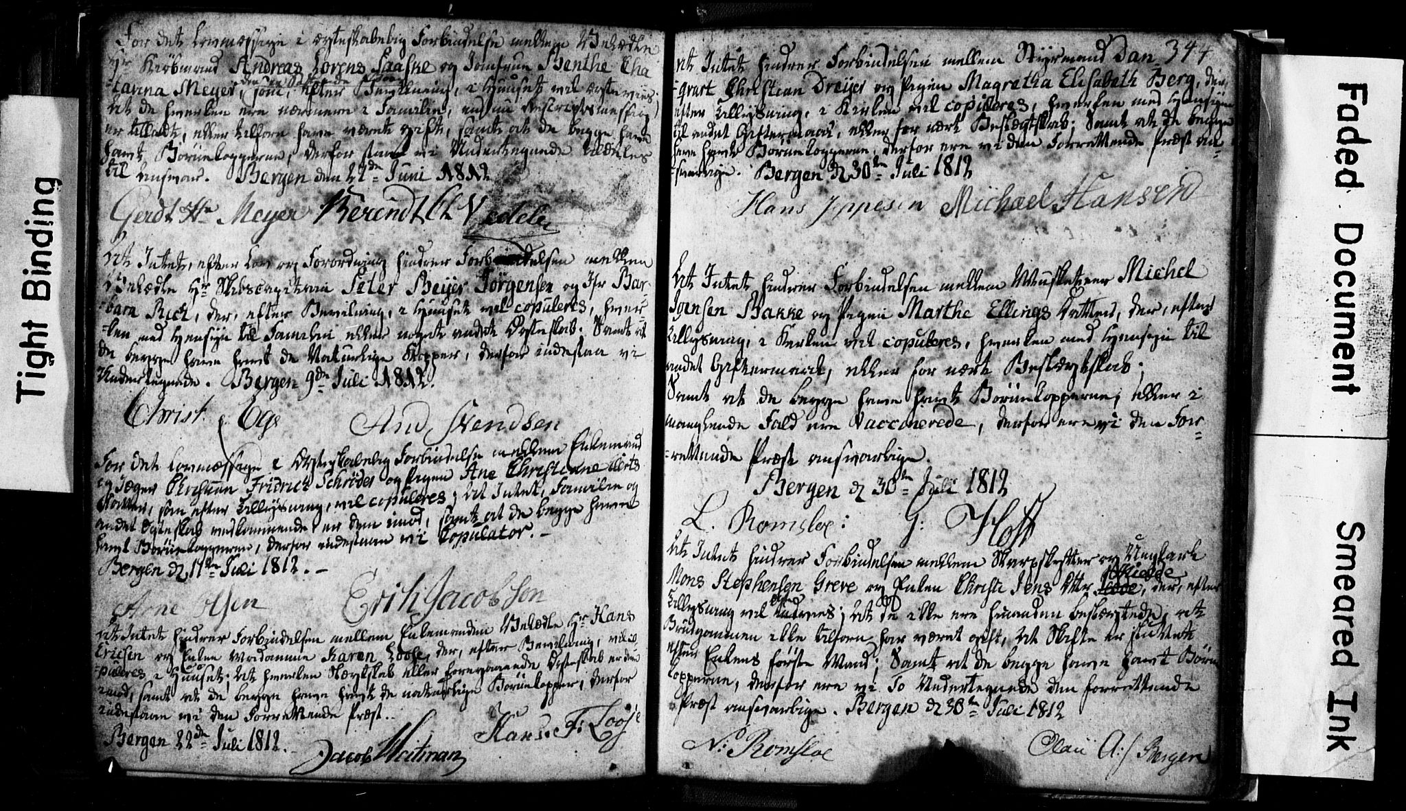 Korskirken sokneprestembete, AV/SAB-A-76101: Best man's statements no. II.5.1, 1776-1816, p. 344