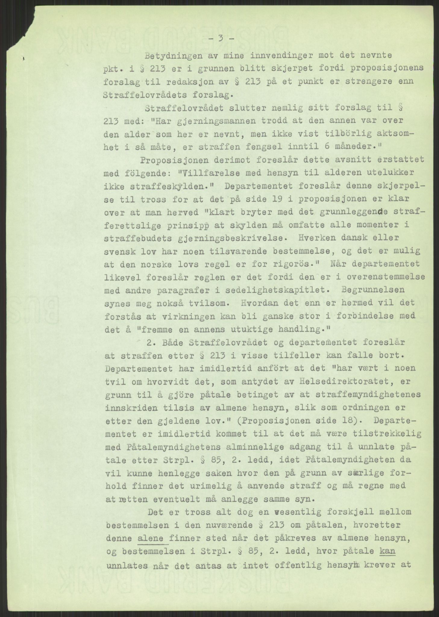 Justisdepartementet, Lovavdelingen, AV/RA-S-3212/D/De/L0029/0001: Straffeloven / Straffelovens revisjon: 5 - Ot. prp. nr.  41 - 1945: Homoseksualiet. 3 mapper, 1956-1970, p. 425