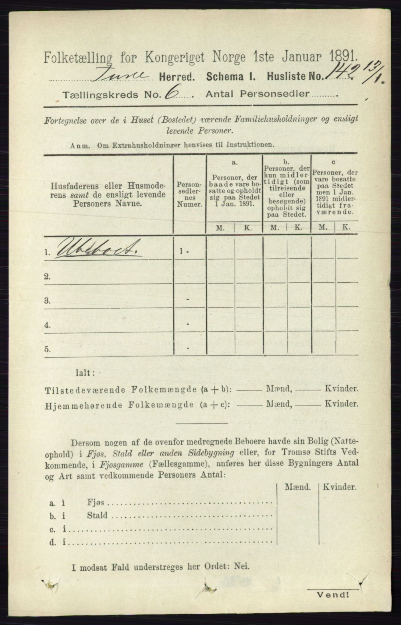 RA, 1891 census for 0130 Tune, 1891, p. 4093