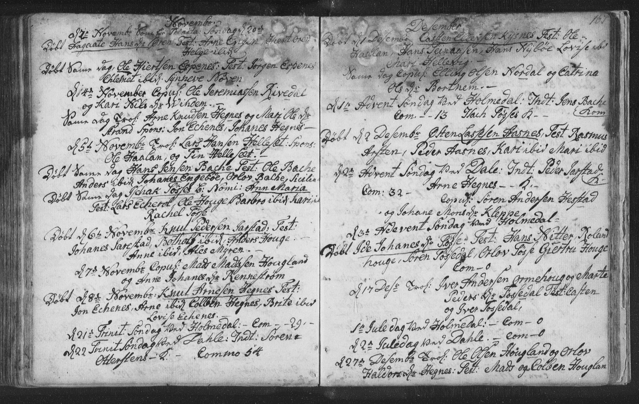 Fjaler sokneprestembete, SAB/A-79801/H/Haa/Haaa/L0002: Parish register (official) no. A 2, 1779-1798, p. 167