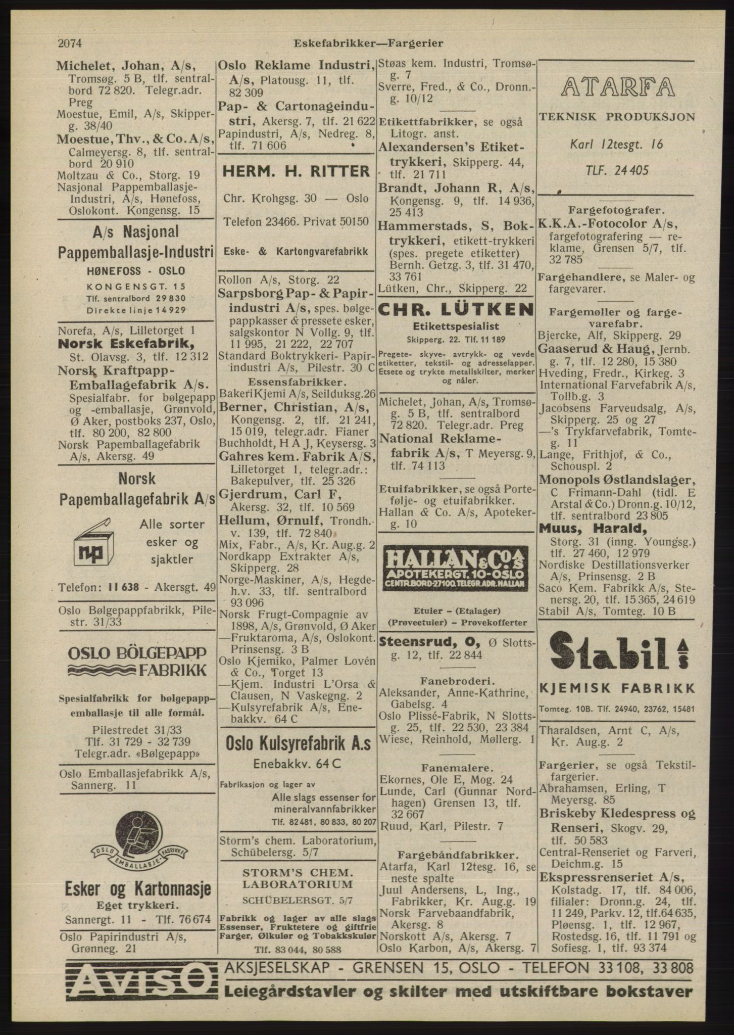 Kristiania/Oslo adressebok, PUBL/-, 1945, p. 1990