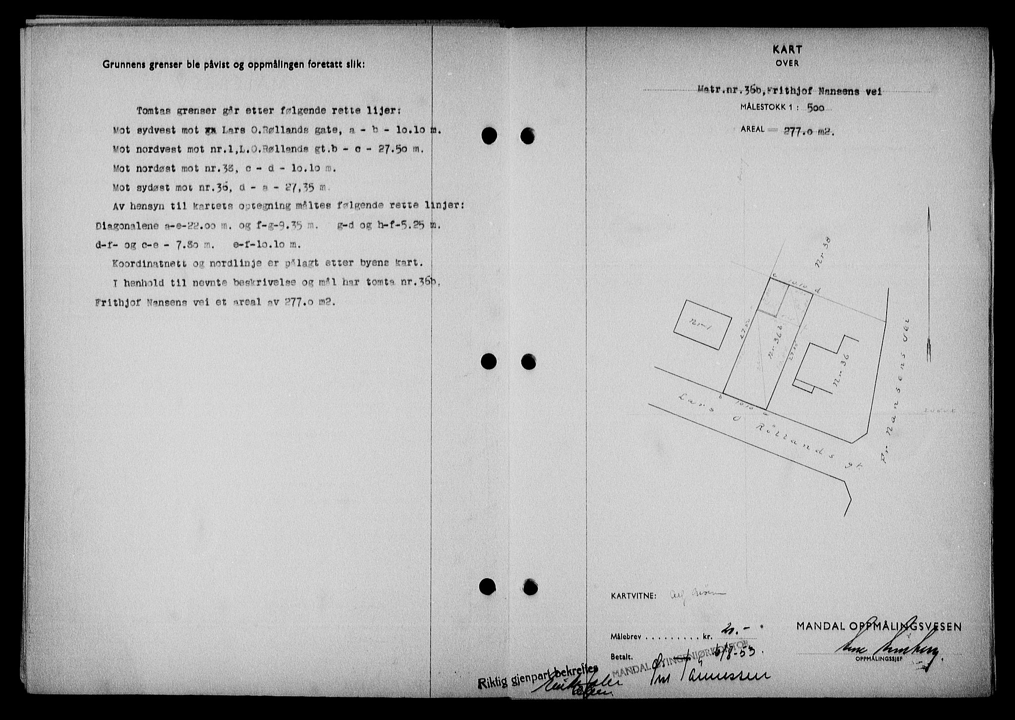 Mandal sorenskriveri, SAK/1221-0005/001/G/Gb/Gba/L0087: Mortgage book no. A-24, 1953-1953, Diary no: : 1060/1953