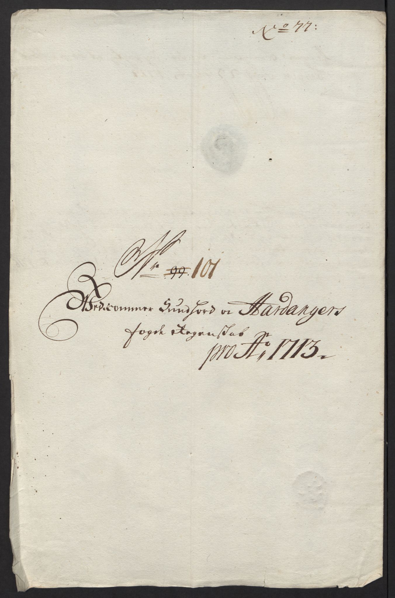 Rentekammeret inntil 1814, Reviderte regnskaper, Fogderegnskap, AV/RA-EA-4092/R48/L2989: Fogderegnskap Sunnhordland og Hardanger, 1713, p. 469