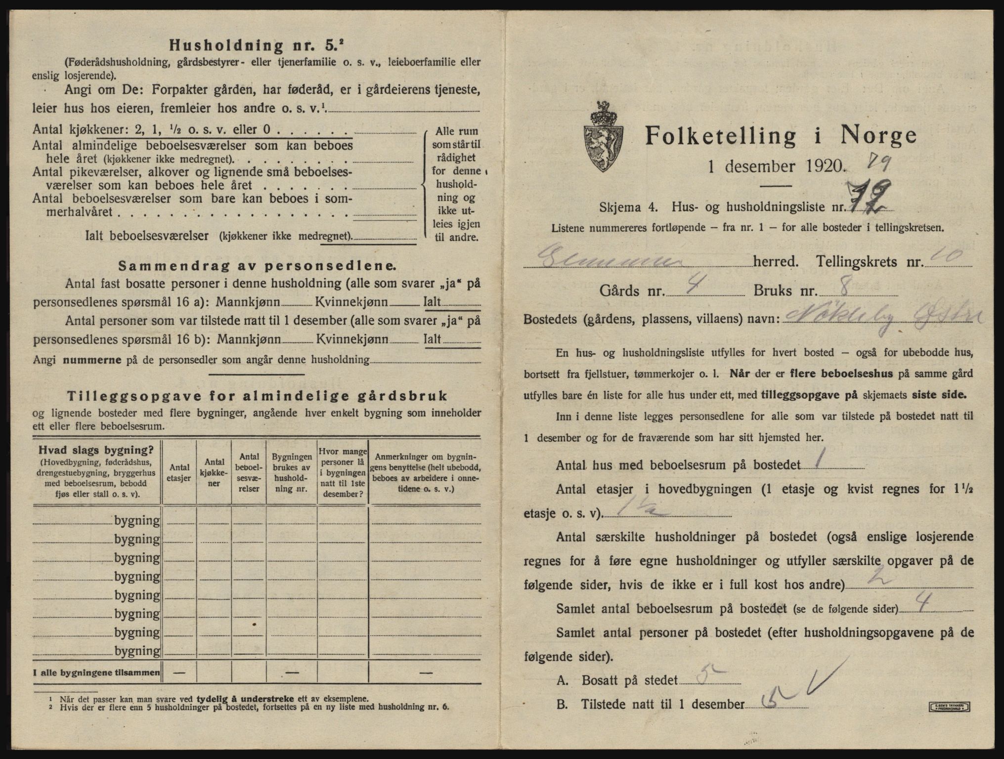 SAO, 1920 census for Glemmen, 1920, p. 2081