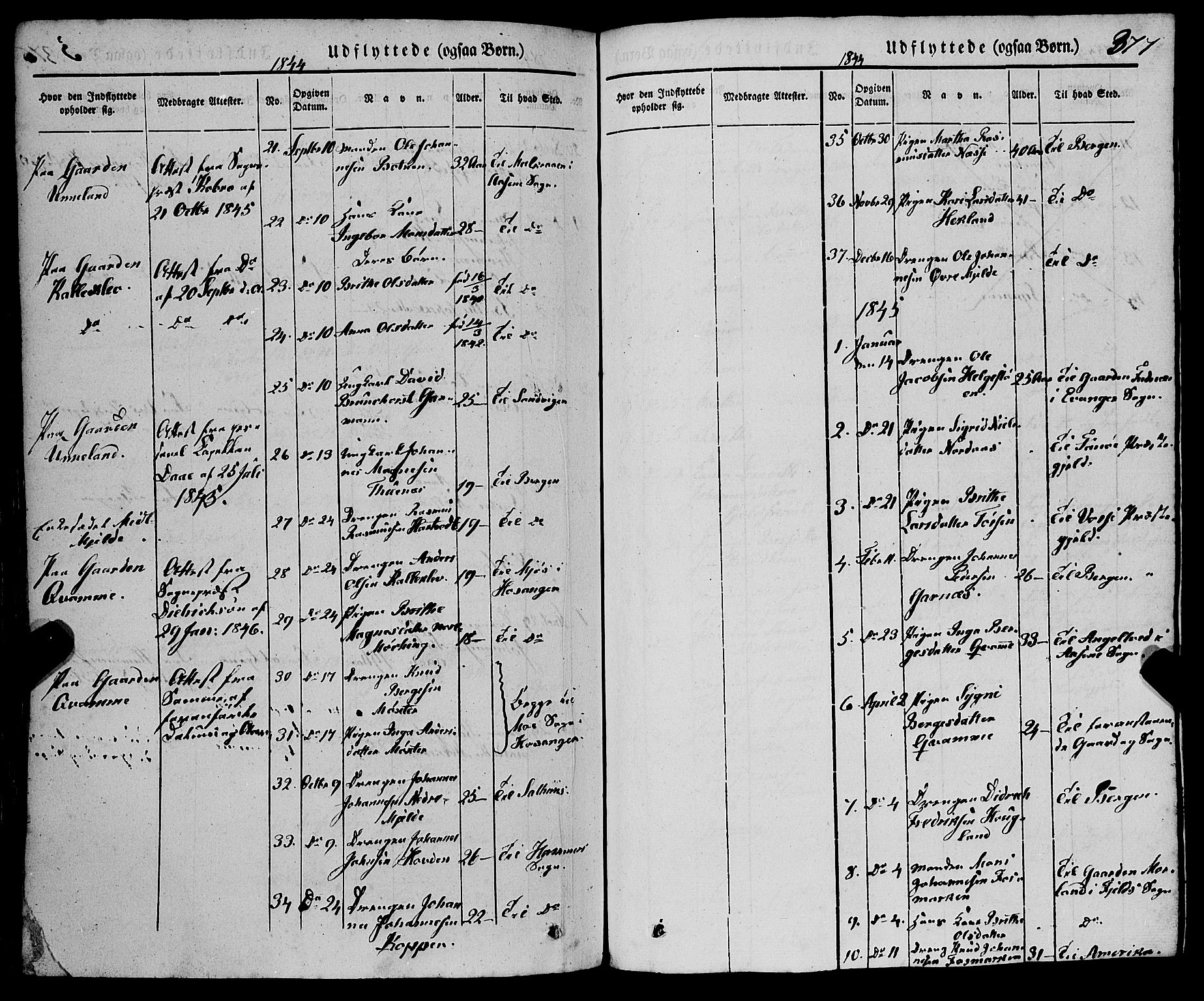 Haus sokneprestembete, AV/SAB-A-75601/H/Haa: Parish register (official) no. A 15, 1838-1847, p. 377