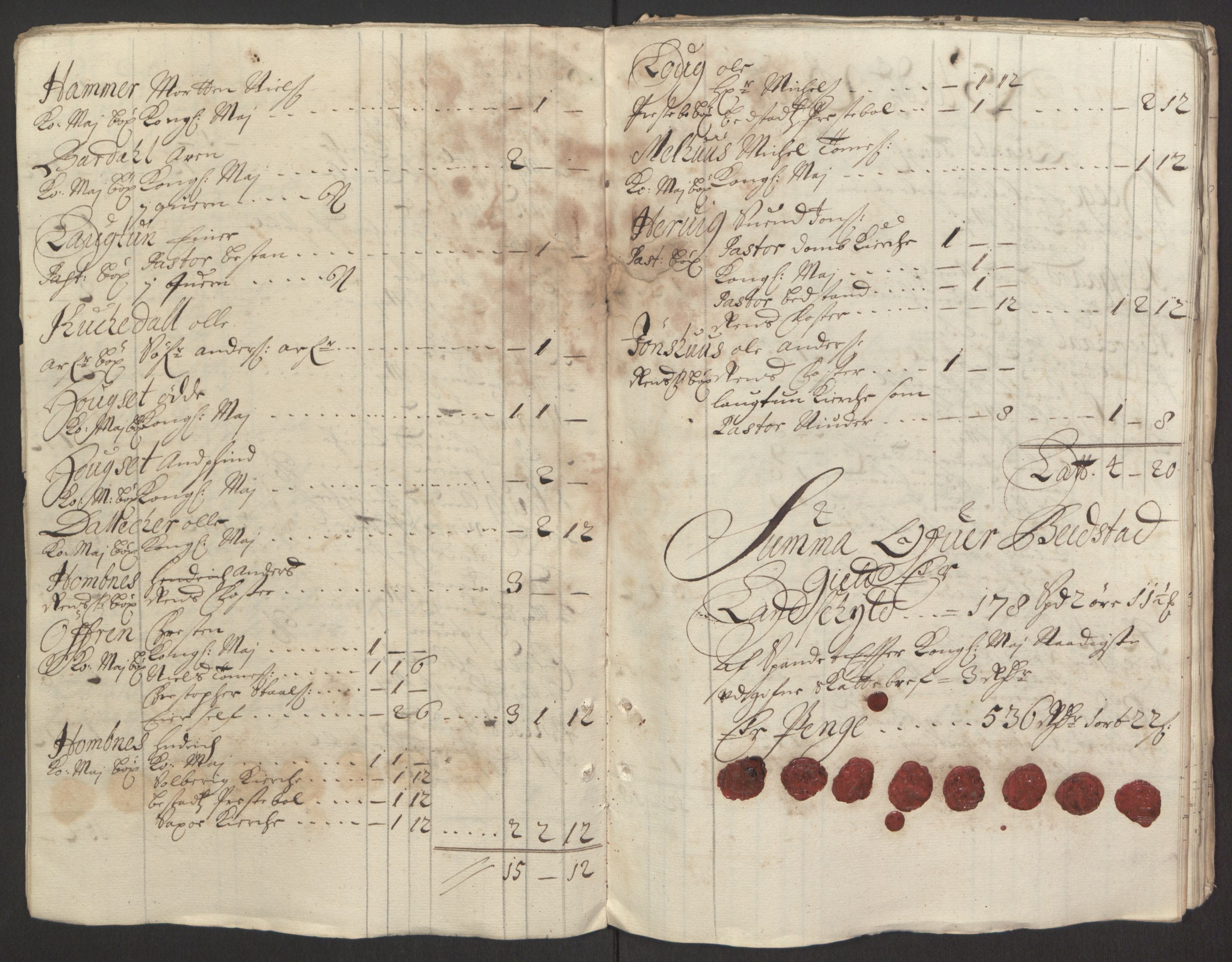 Rentekammeret inntil 1814, Reviderte regnskaper, Fogderegnskap, RA/EA-4092/R63/L4308: Fogderegnskap Inderøy, 1692-1694, p. 21