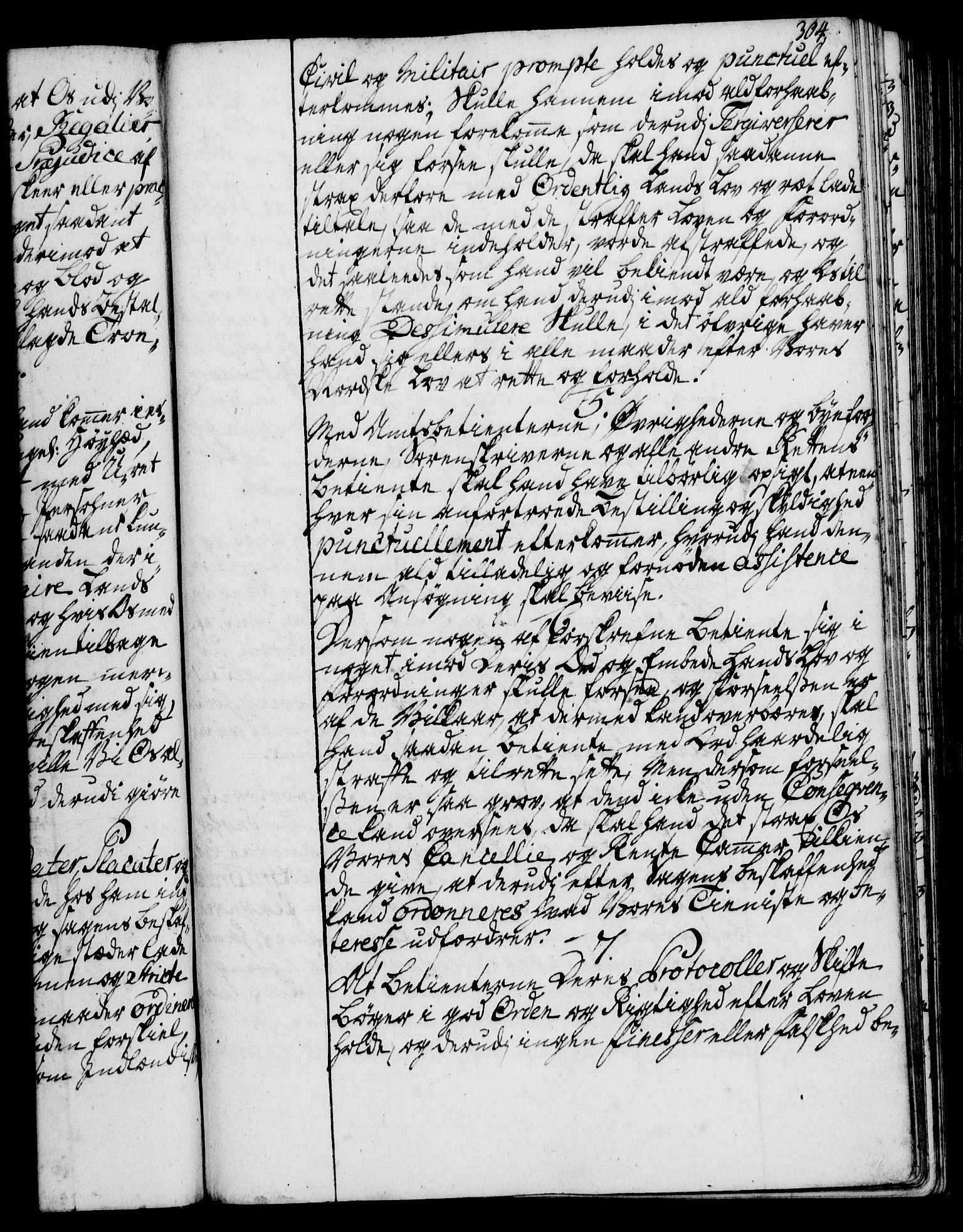 Rentekammeret, Kammerkanselliet, RA/EA-3111/G/Gg/Ggi/L0002: Norsk instruksjonsprotokoll med register (merket RK 53.35), 1729-1751, p. 304