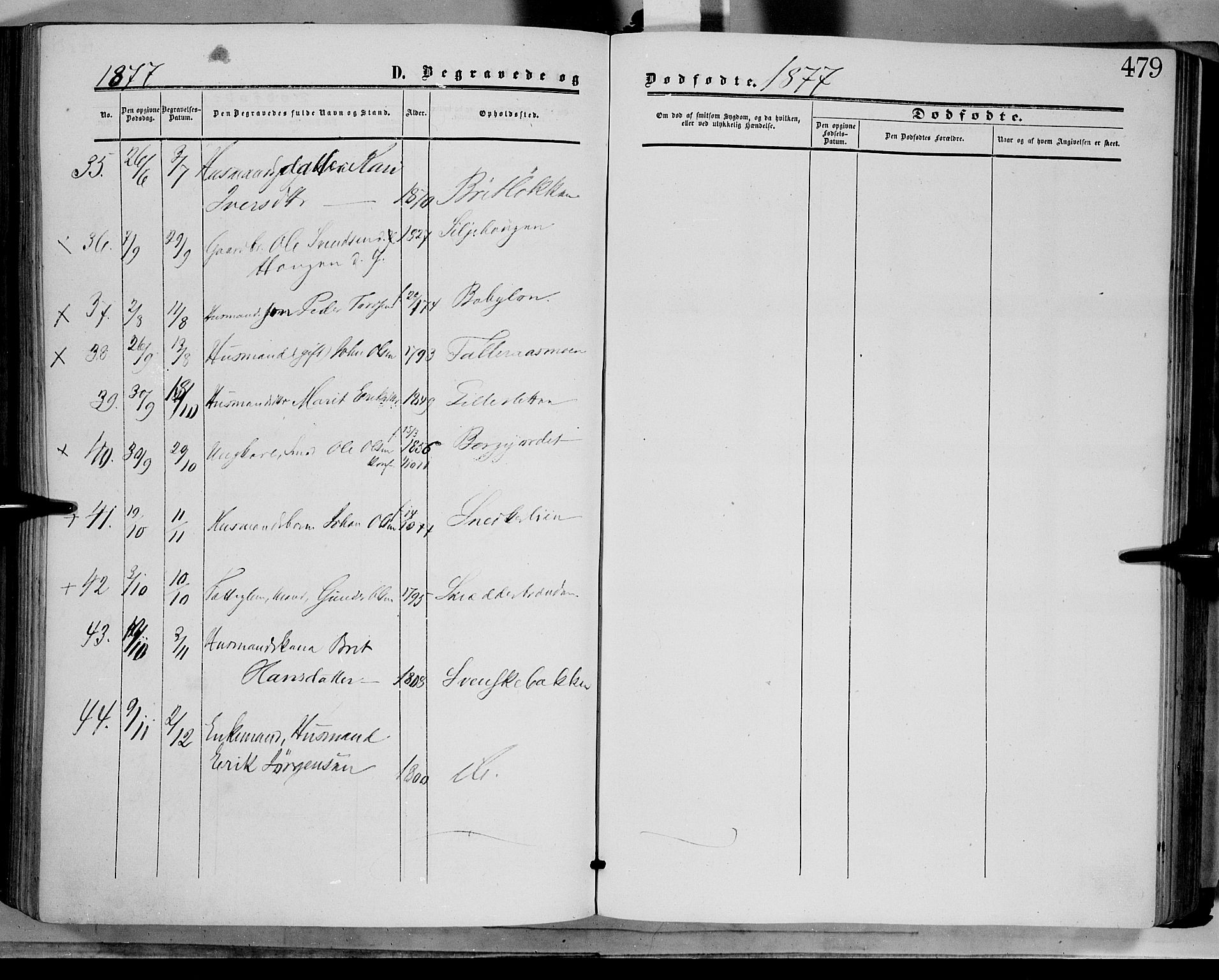 Dovre prestekontor, AV/SAH-PREST-066/H/Ha/Haa/L0001: Parish register (official) no. 1, 1854-1878, p. 479