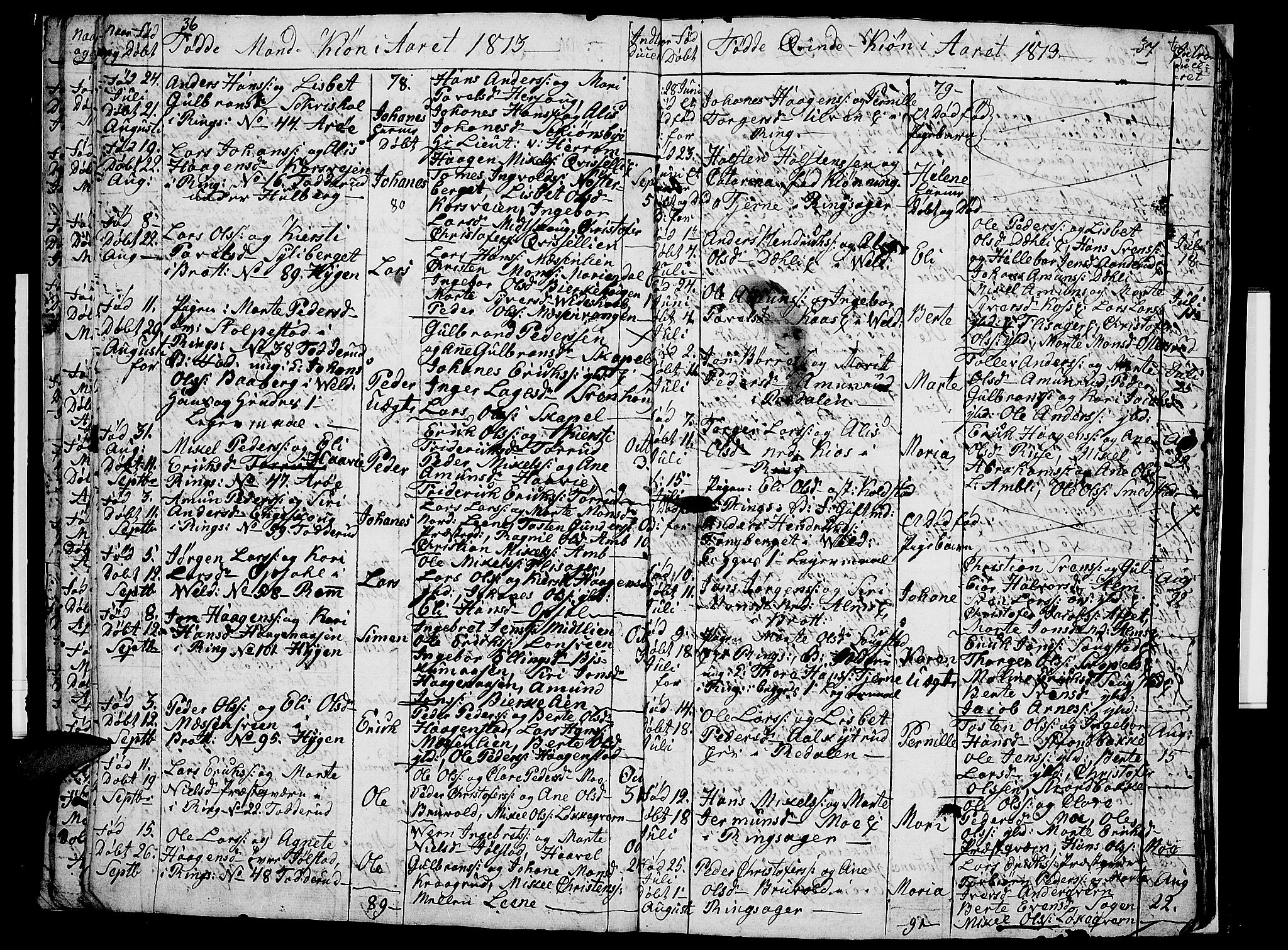 Ringsaker prestekontor, AV/SAH-PREST-014/I/Ia/L0005/0009: Parish register draft no. 5.9, 1811-1814, p. 38-39