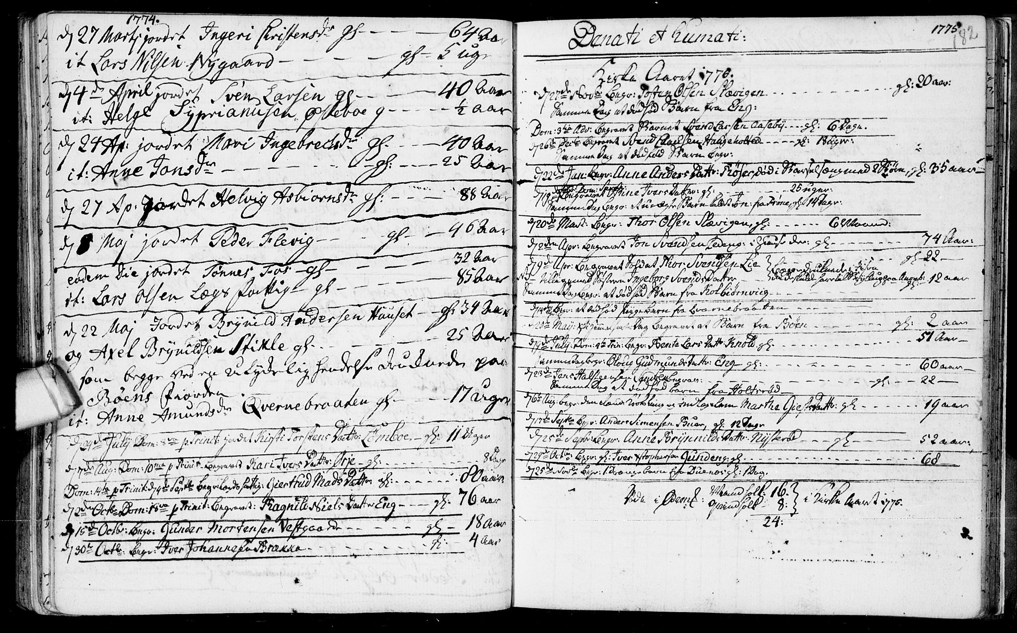 Aremark prestekontor Kirkebøker, SAO/A-10899/F/Fb/L0002: Parish register (official) no.  II 2, 1745-1795, p. 182