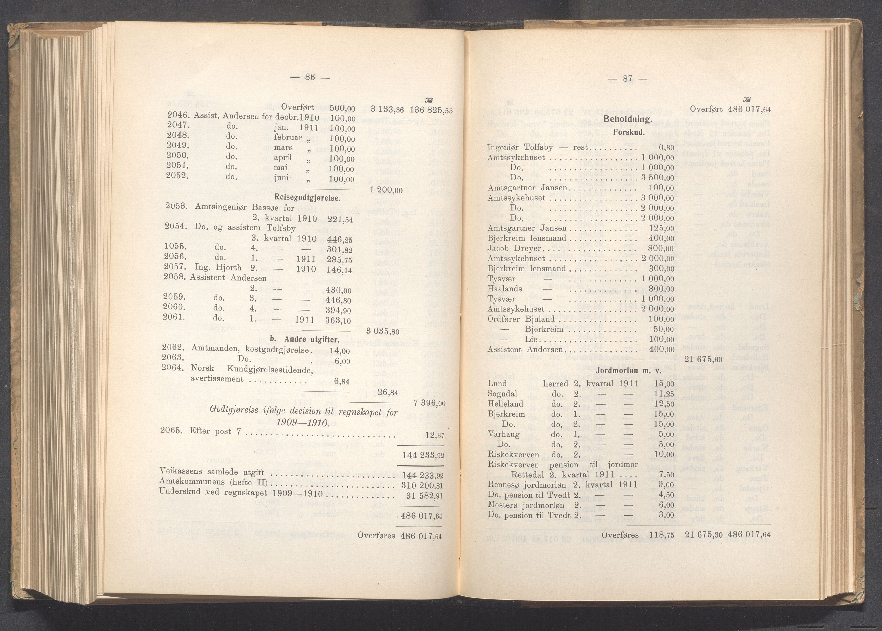 Rogaland fylkeskommune - Fylkesrådmannen , IKAR/A-900/A, 1912, p. 337