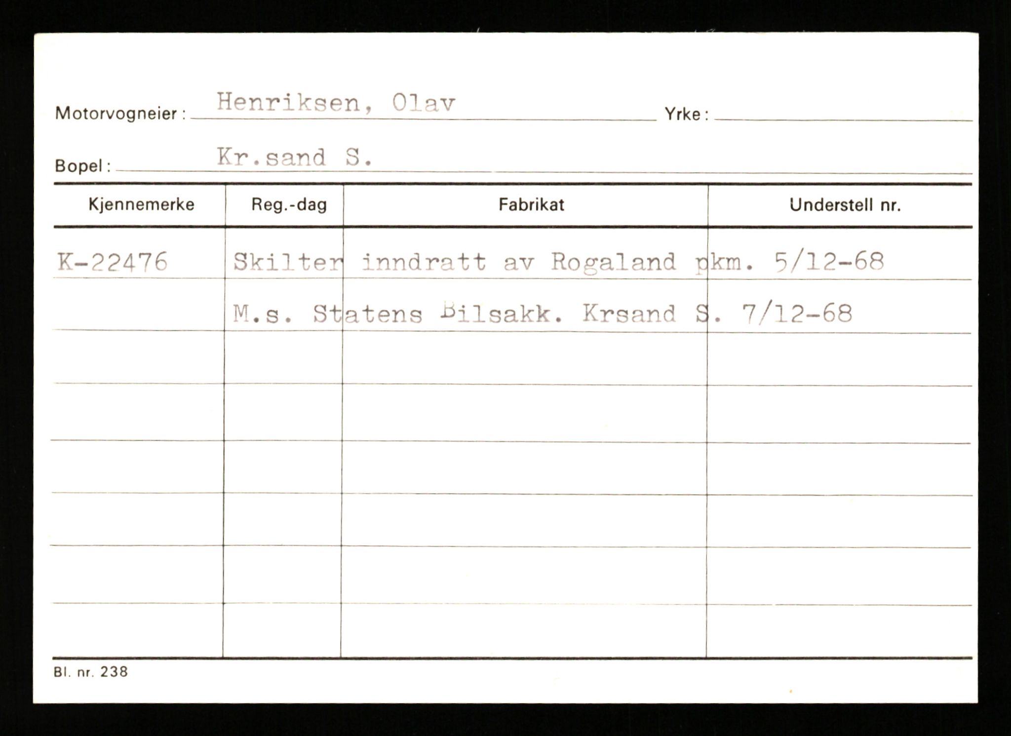 Stavanger trafikkstasjon, AV/SAST-A-101942/0/G/L0004: Registreringsnummer: 15497 - 22957, 1930-1971, p. 3001