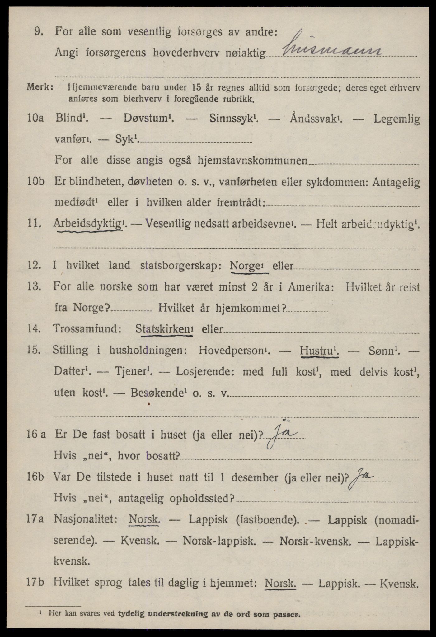 SAT, 1920 census for Rissa, 1920, p. 2952