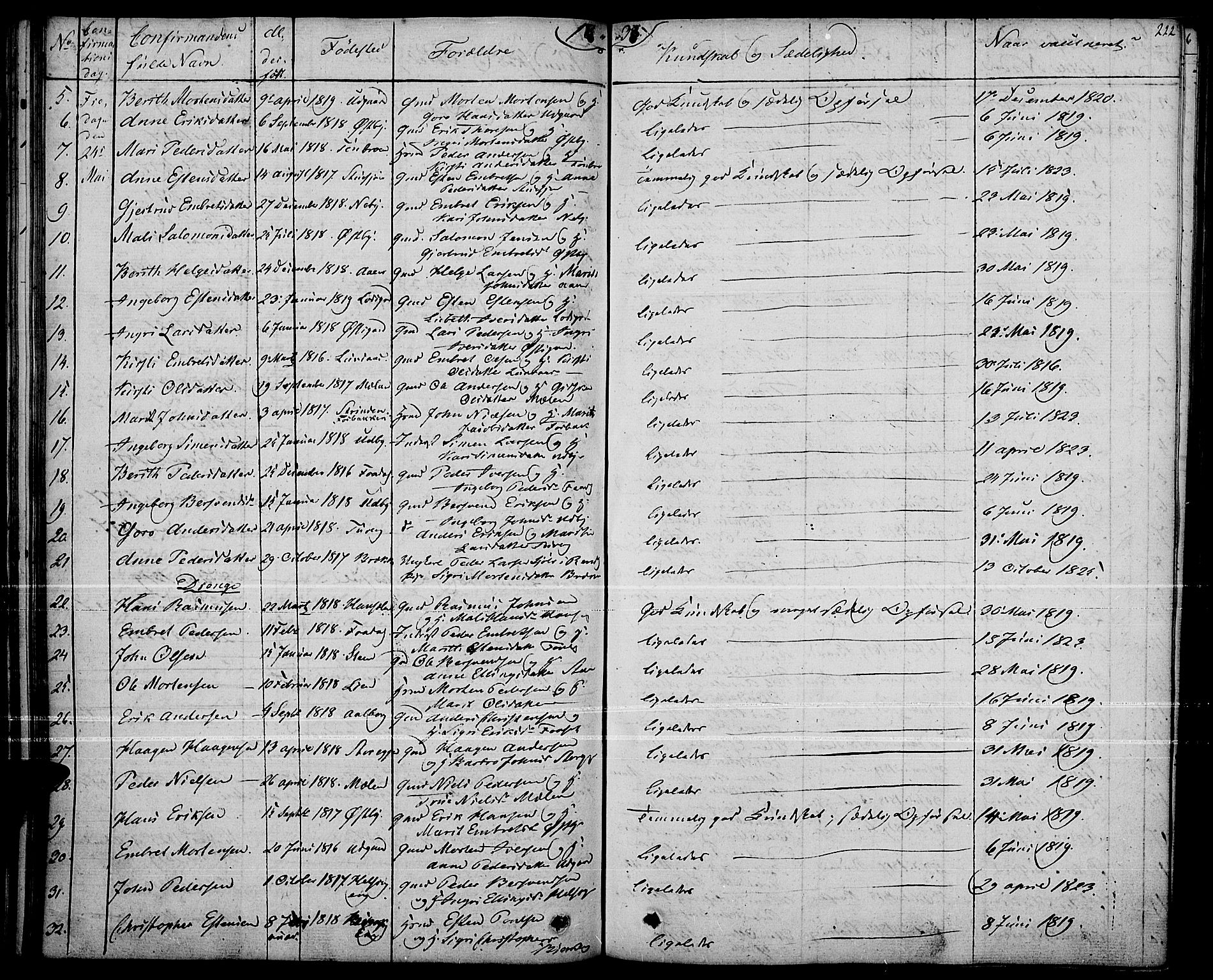 Tynset prestekontor, AV/SAH-PREST-058/H/Ha/Haa/L0019: Parish register (official) no. 19, 1829-1847, p. 222