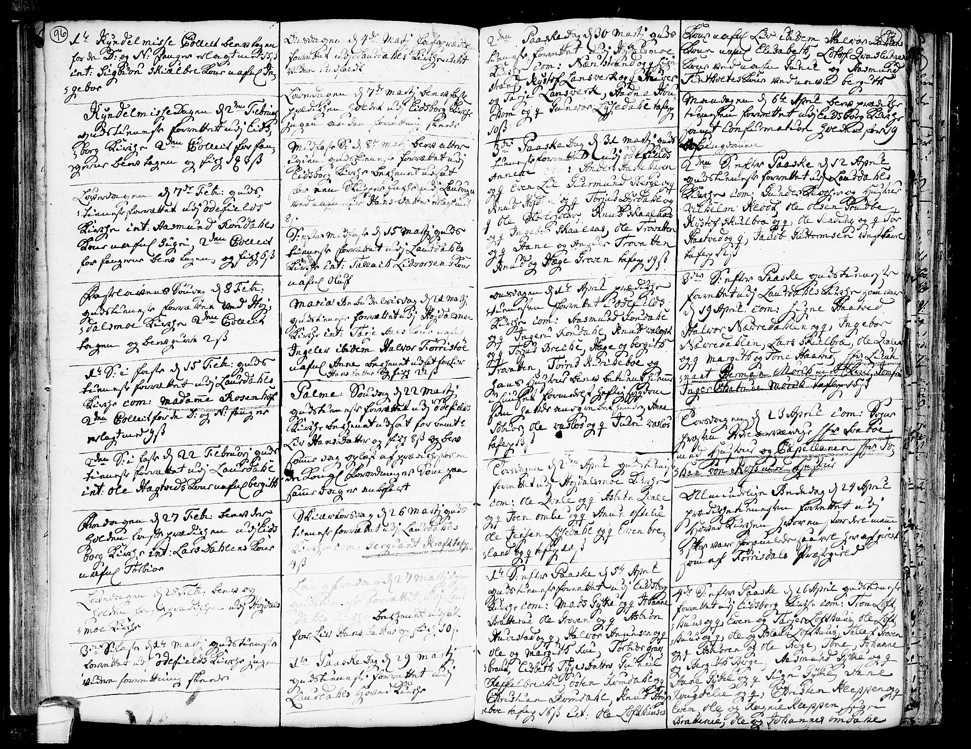 Lårdal kirkebøker, SAKO/A-284/F/Fa/L0002: Parish register (official) no. I 2, 1734-1754, p. 96-97