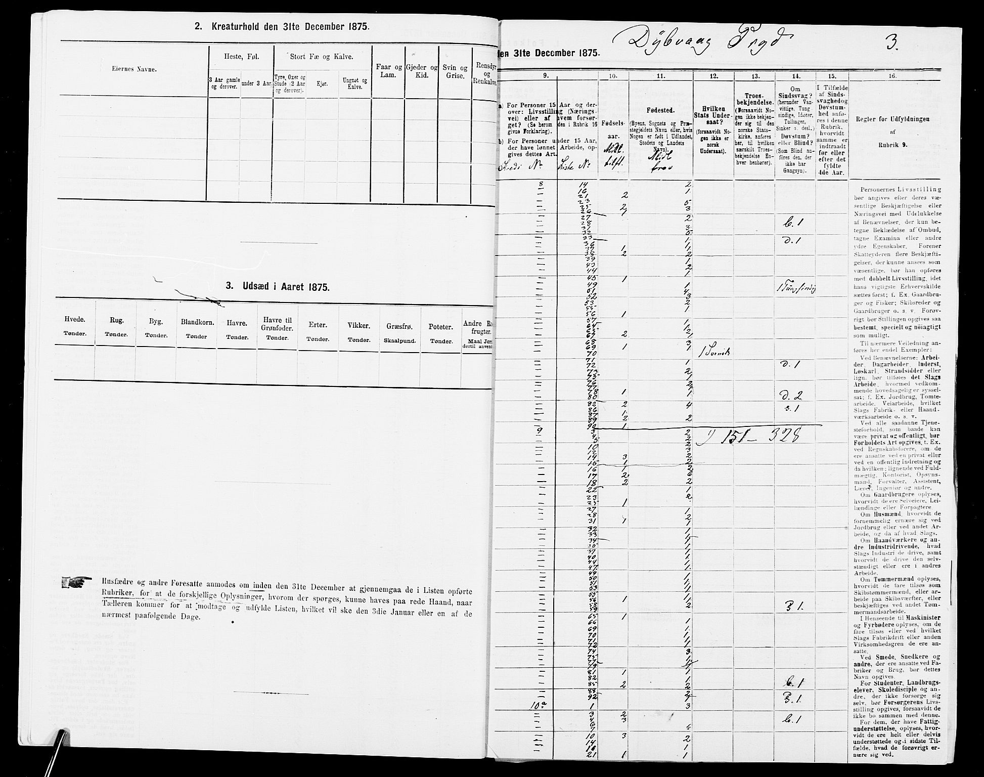 SAK, 1875 census for 0915P Dypvåg, 1875, p. 5