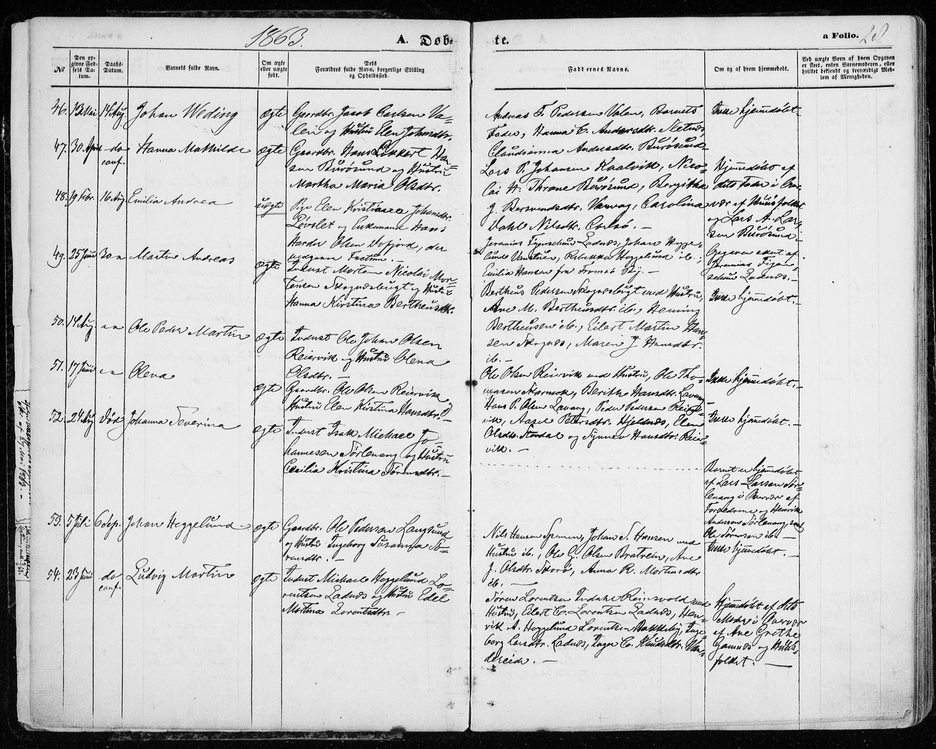 Karlsøy sokneprestembete, SATØ/S-1299/H/Ha/Haa/L0004kirke: Parish register (official) no. 4, 1861-1871, p. 28
