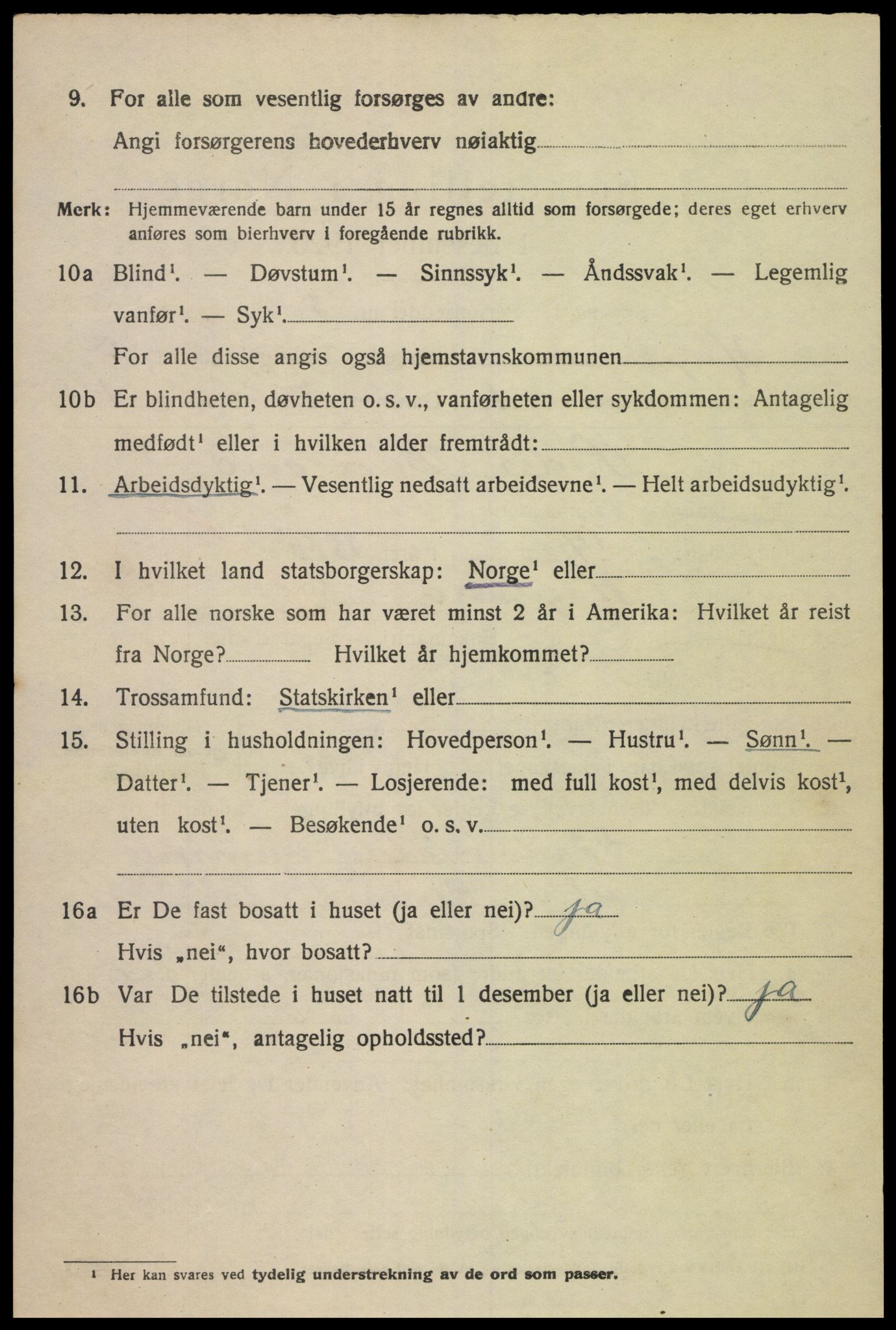 SAK, 1920 census for Hægeland, 1920, p. 1976