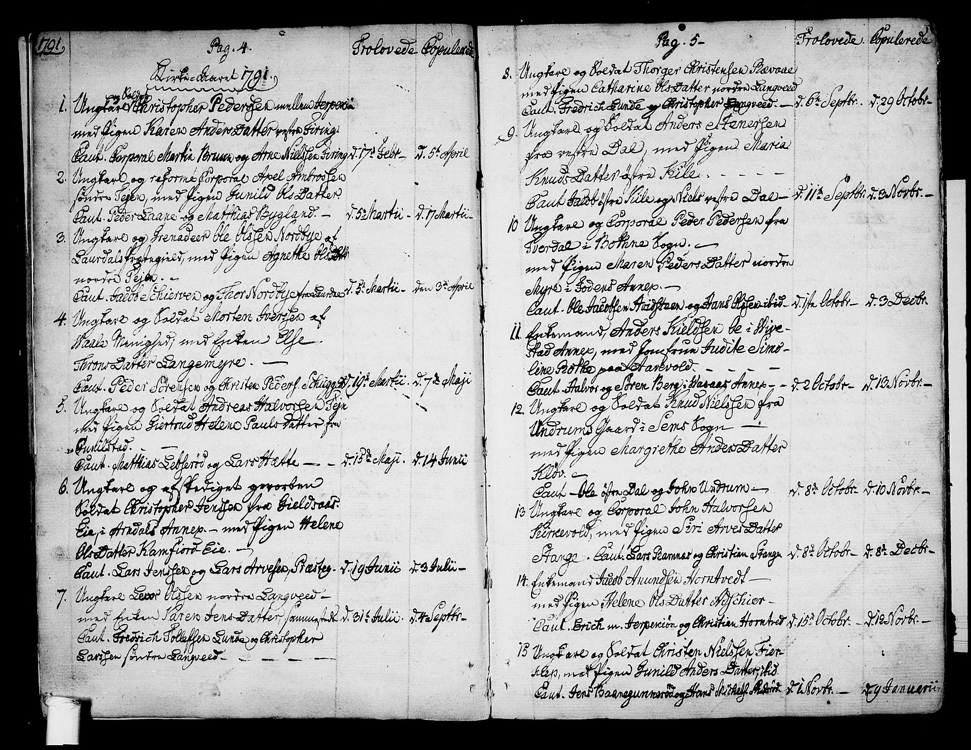 Ramnes kirkebøker, SAKO/A-314/F/Fa/L0003: Parish register (official) no. I 3, 1790-1813, p. 4-5