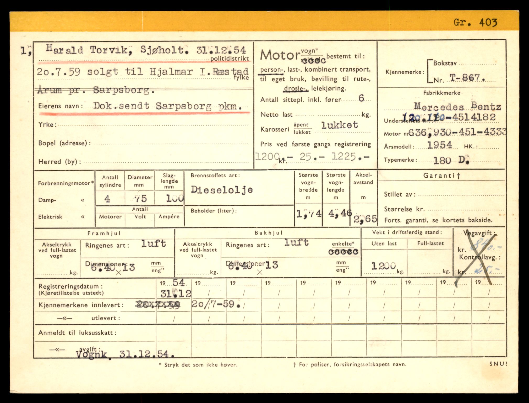 Møre og Romsdal vegkontor - Ålesund trafikkstasjon, AV/SAT-A-4099/F/Fe/L0008: Registreringskort for kjøretøy T 747 - T 894, 1927-1998, p. 2654