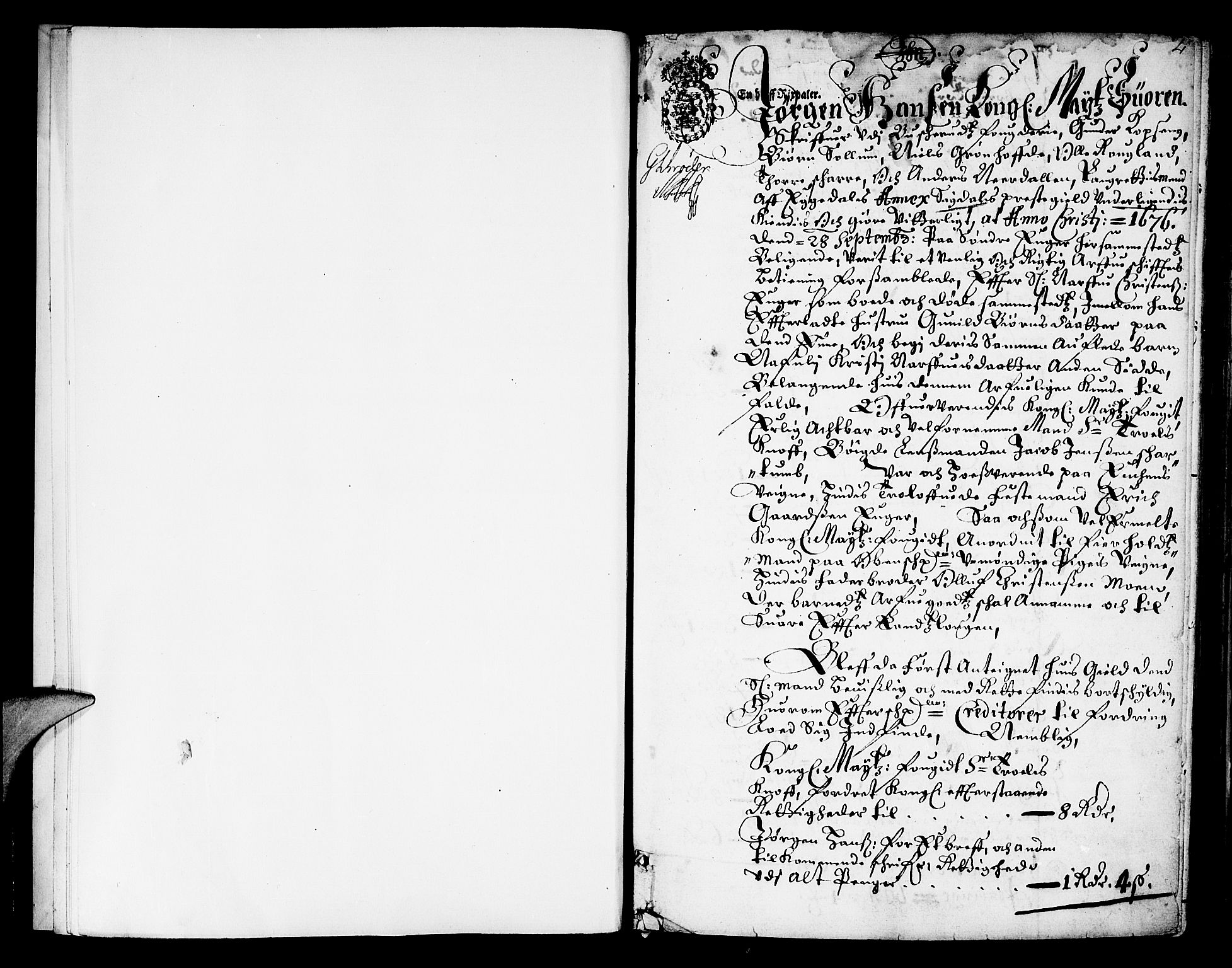 Eiker, Modum og Sigdal sorenskriveri, AV/SAKO-A-123/H/Hb/Hba/L0001: Skifteprotokoll, 1676-1688, p. 1b-2a