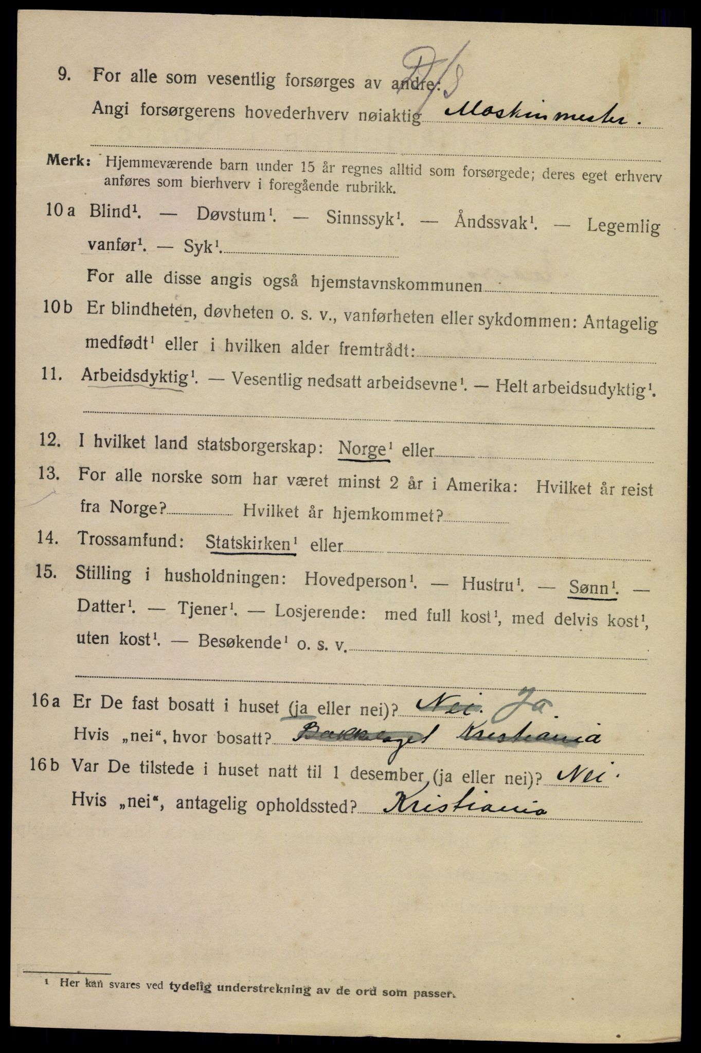 SAKO, 1920 census for Kragerø, 1920, p. 5316