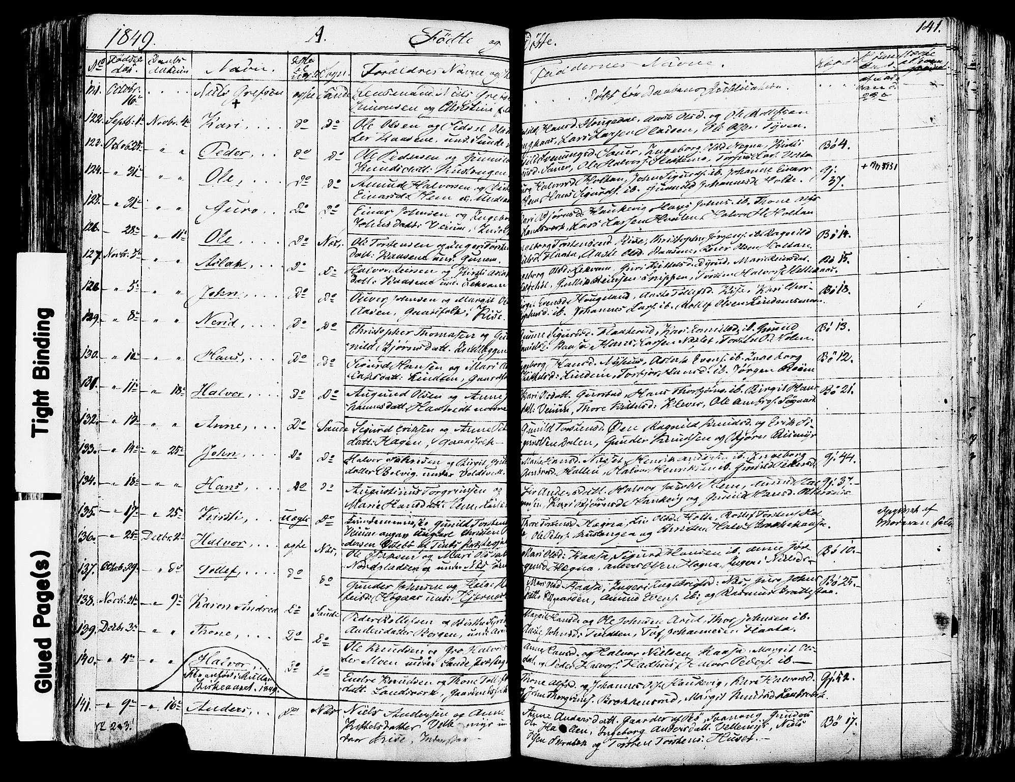 Sauherad kirkebøker, SAKO/A-298/F/Fa/L0006: Parish register (official) no. I 6, 1827-1850, p. 141
