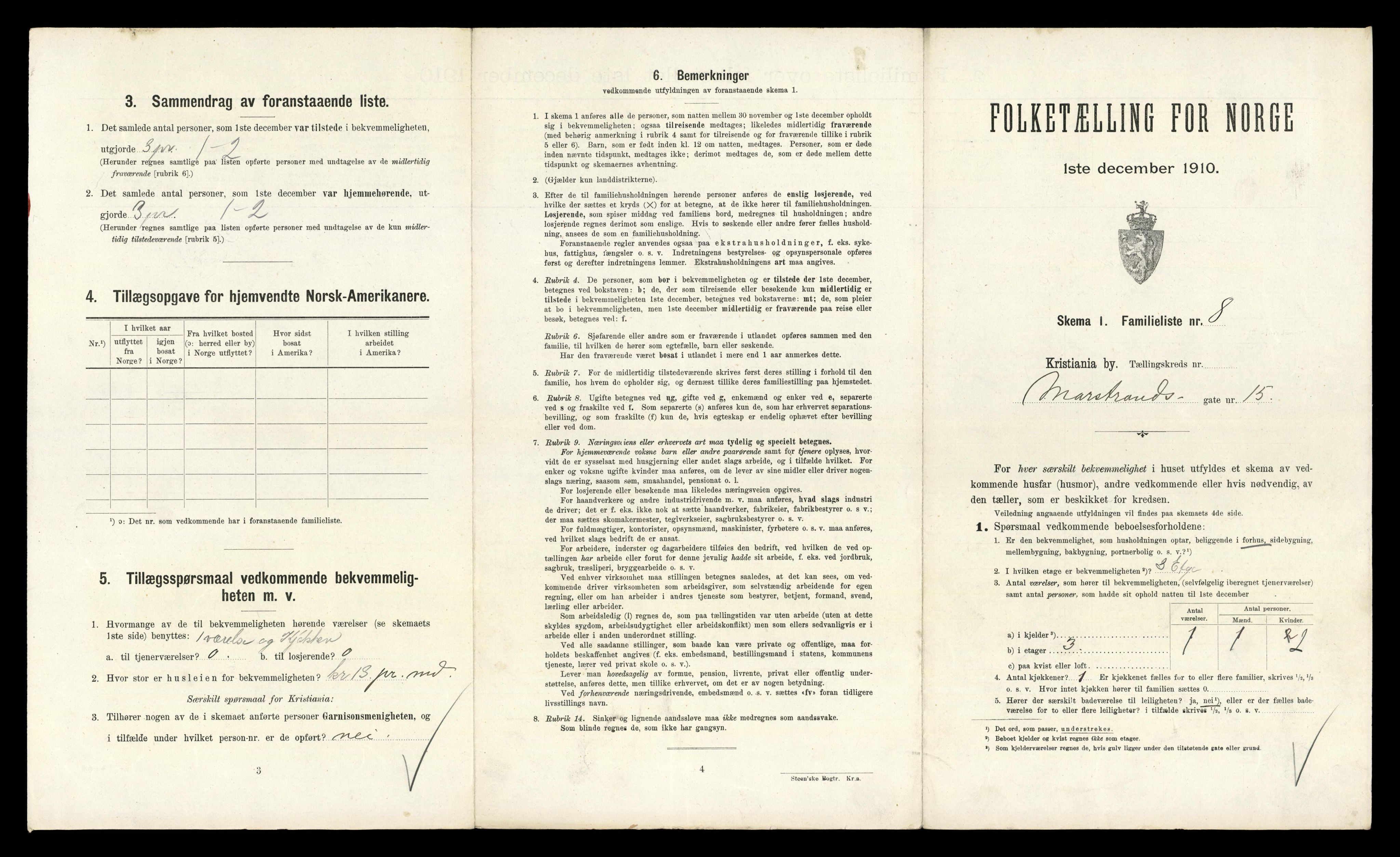 RA, 1910 census for Kristiania, 1910, p. 63155