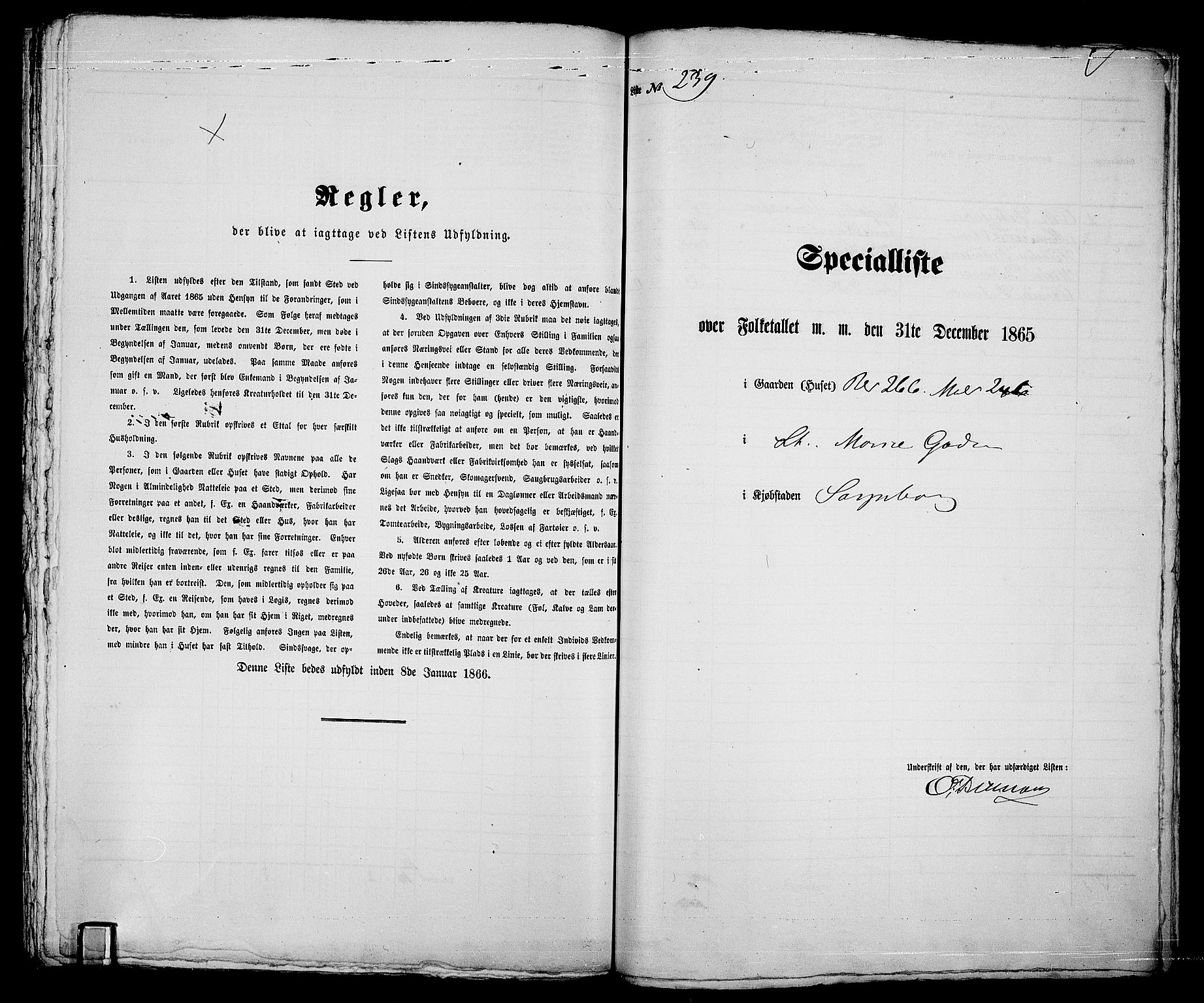 RA, 1865 census for Sarpsborg, 1865, p. 485