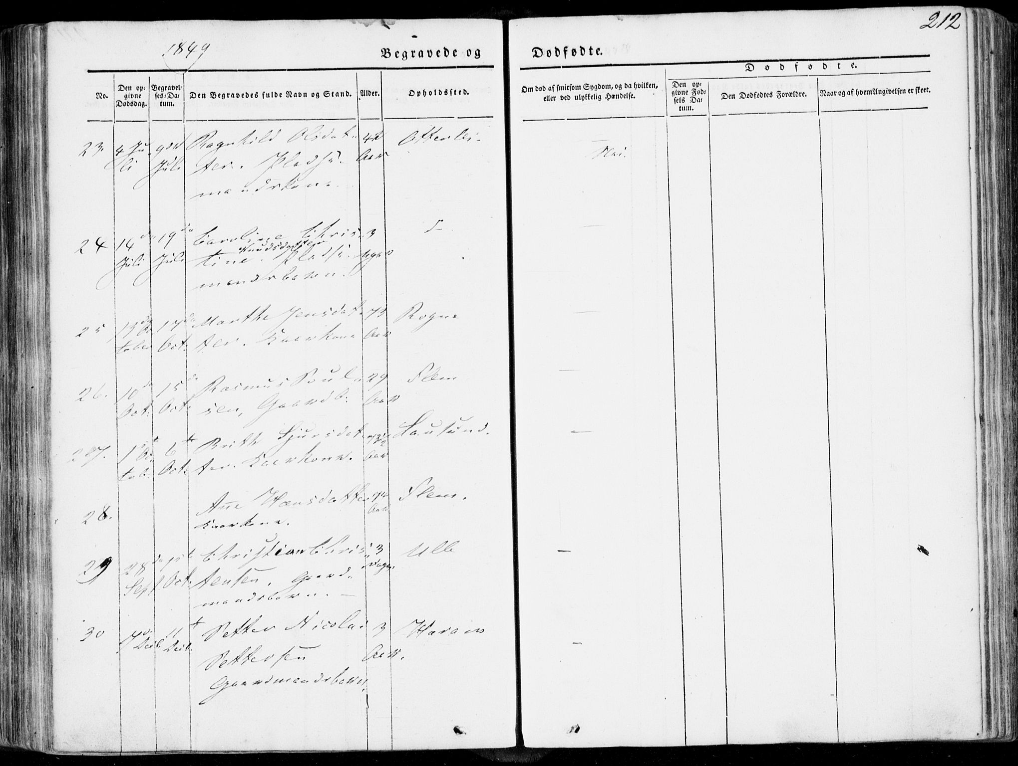 Ministerialprotokoller, klokkerbøker og fødselsregistre - Møre og Romsdal, AV/SAT-A-1454/536/L0497: Parish register (official) no. 536A06, 1845-1865, p. 212