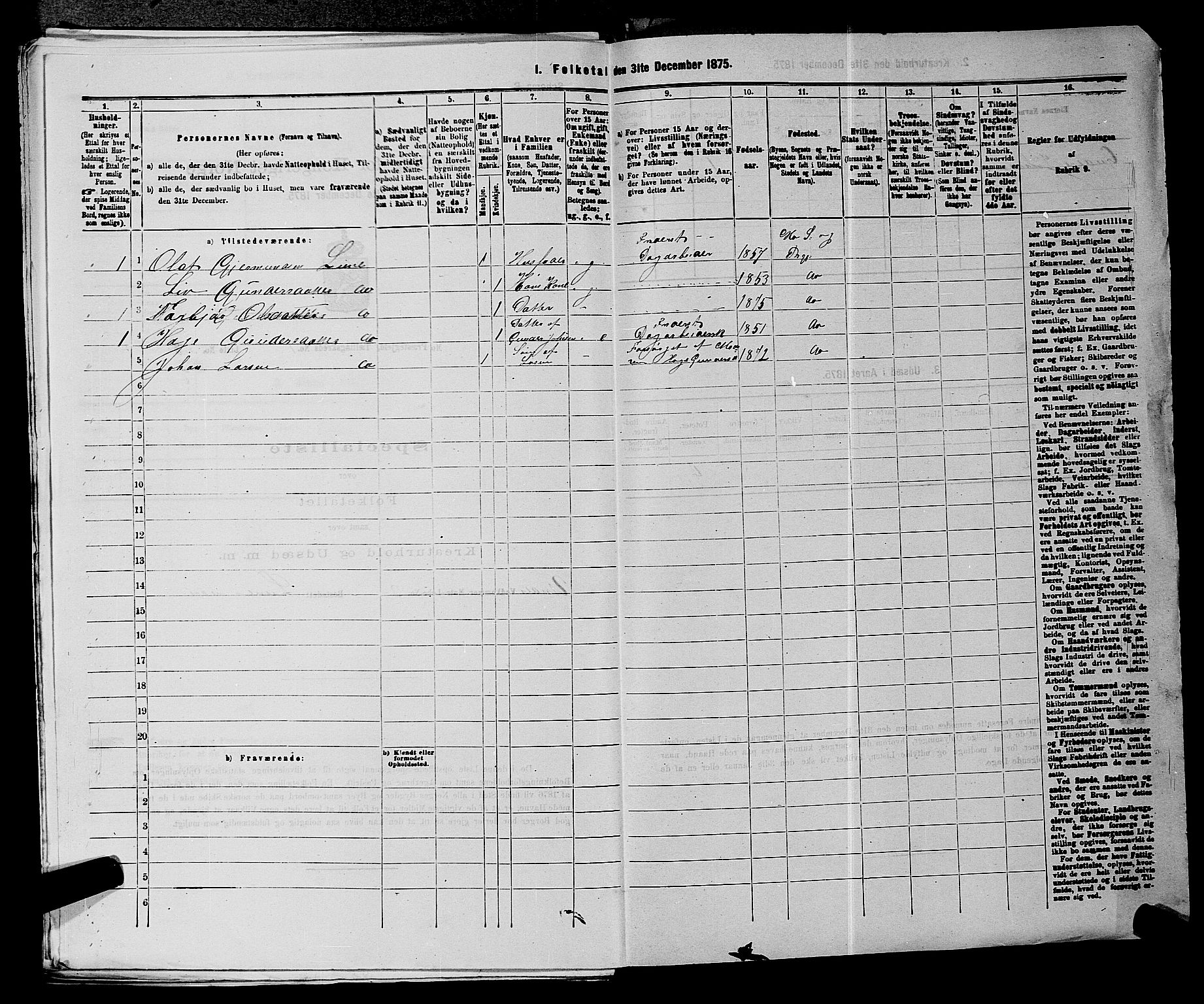 SAKO, 1875 census for 0832P Mo, 1875, p. 119