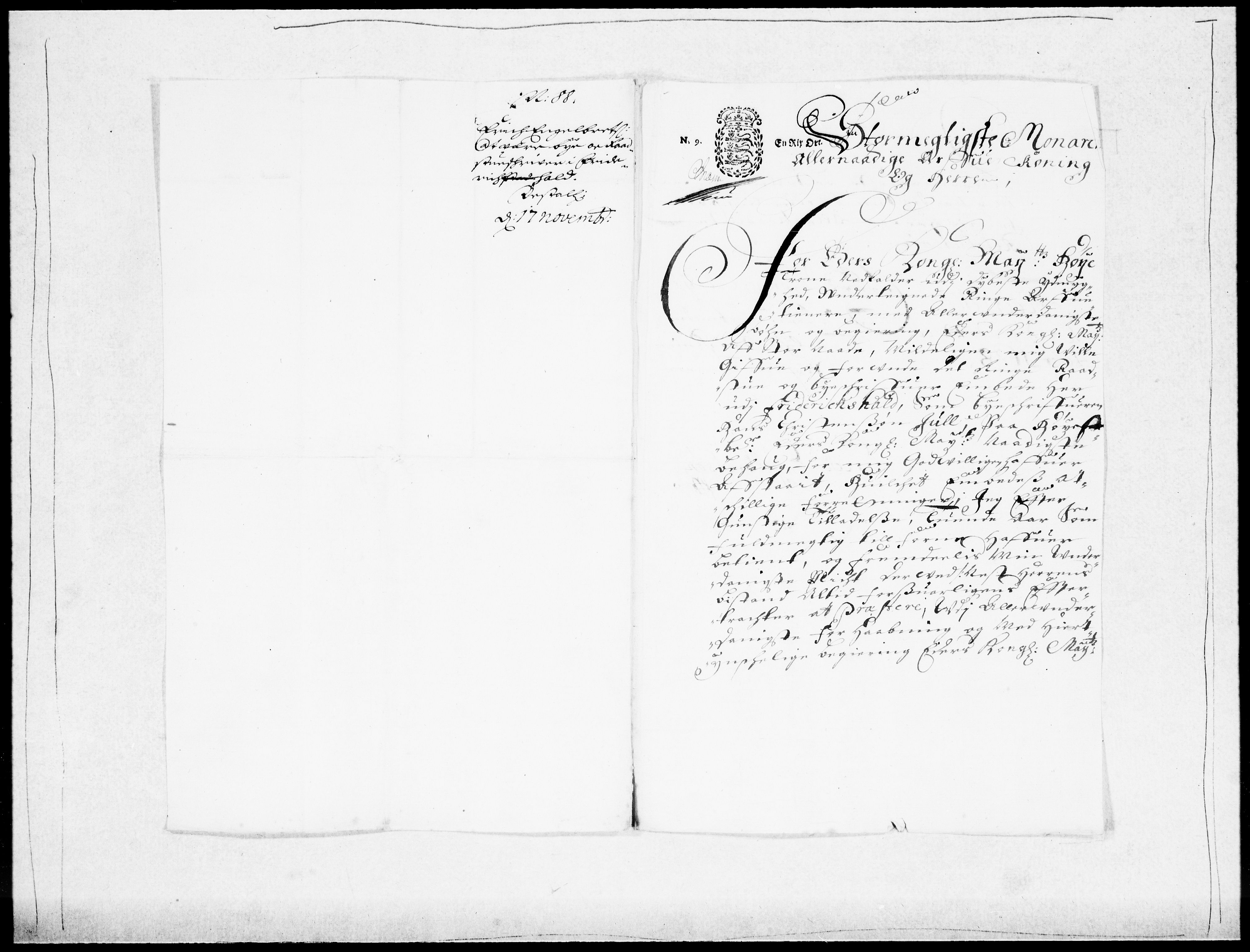 Danske Kanselli 1572-1799, AV/RA-EA-3023/F/Fc/Fcc/Fcca/L0042: Norske innlegg 1572-1799, 1688-1689, p. 104