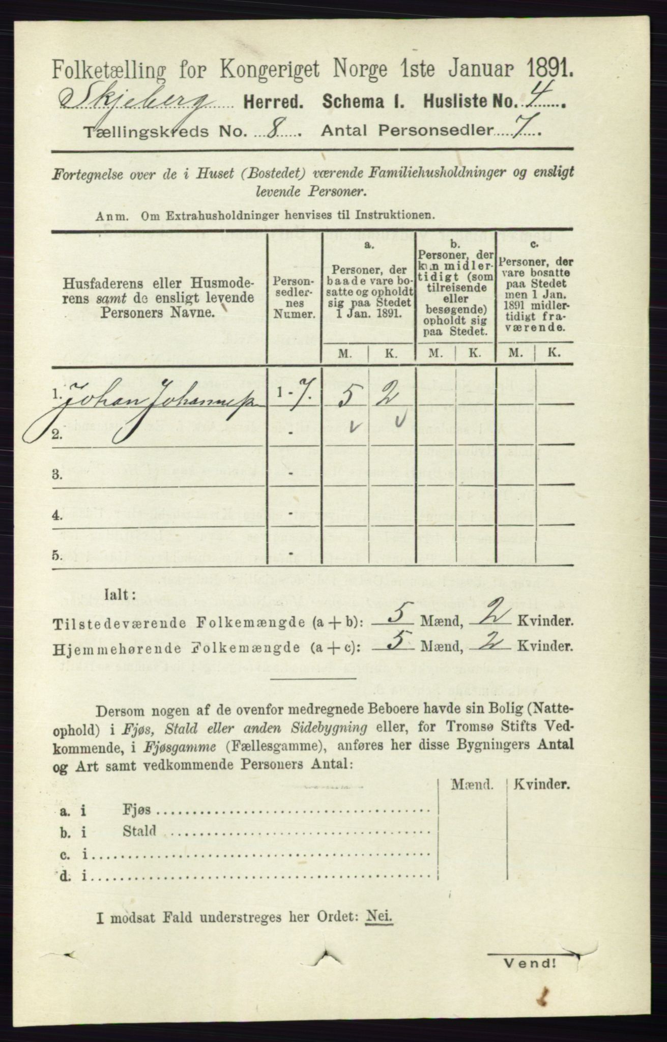 RA, 1891 census for 0115 Skjeberg, 1891, p. 3873