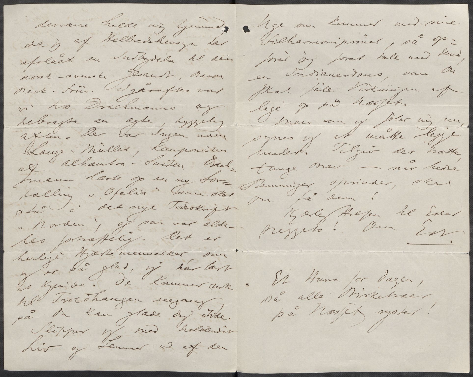 Beyer, Frants, AV/RA-PA-0132/F/L0001: Brev fra Edvard Grieg til Frantz Beyer og "En del optegnelser som kan tjene til kommentar til brevene" av Marie Beyer, 1872-1907, p. 168