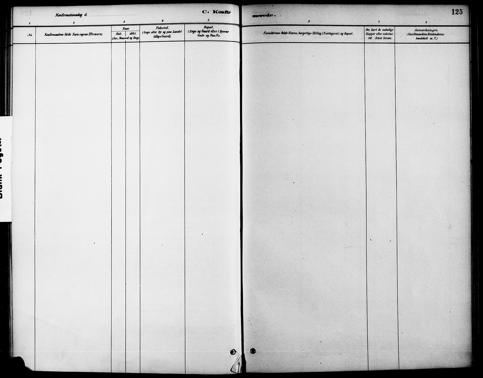 Høland prestekontor Kirkebøker, SAO/A-10346a/F/Fb/L0001: Parish register (official) no. II 1, 1880-1897, p. 125