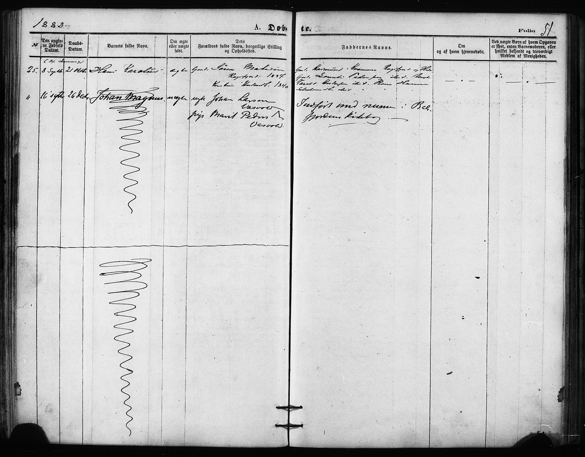 Balsfjord sokneprestembete, SATØ/S-1303/G/Ga/L0002kirke: Parish register (official) no. 2, 1871-1886, p. 51