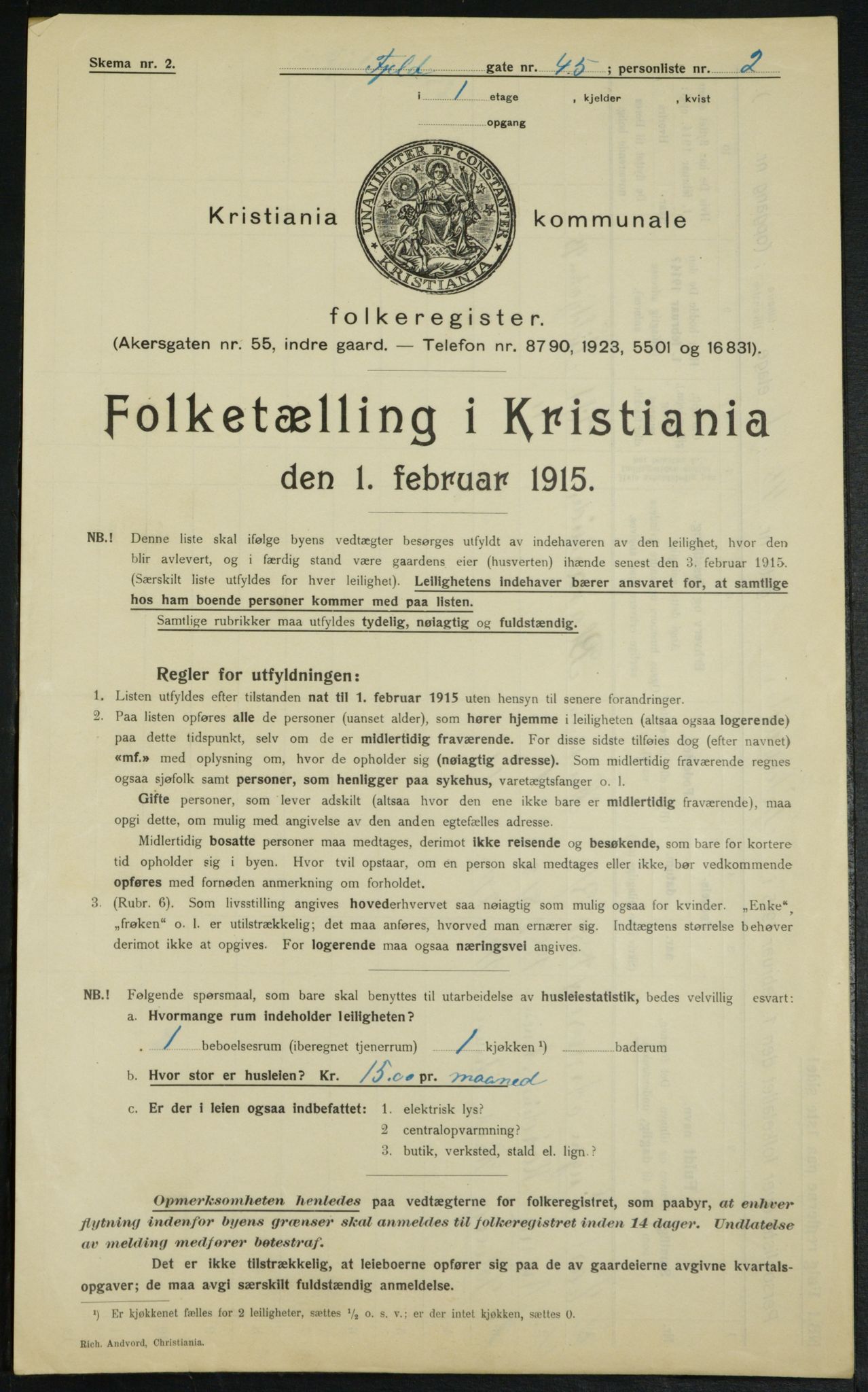 OBA, Municipal Census 1915 for Kristiania, 1915, p. 24139