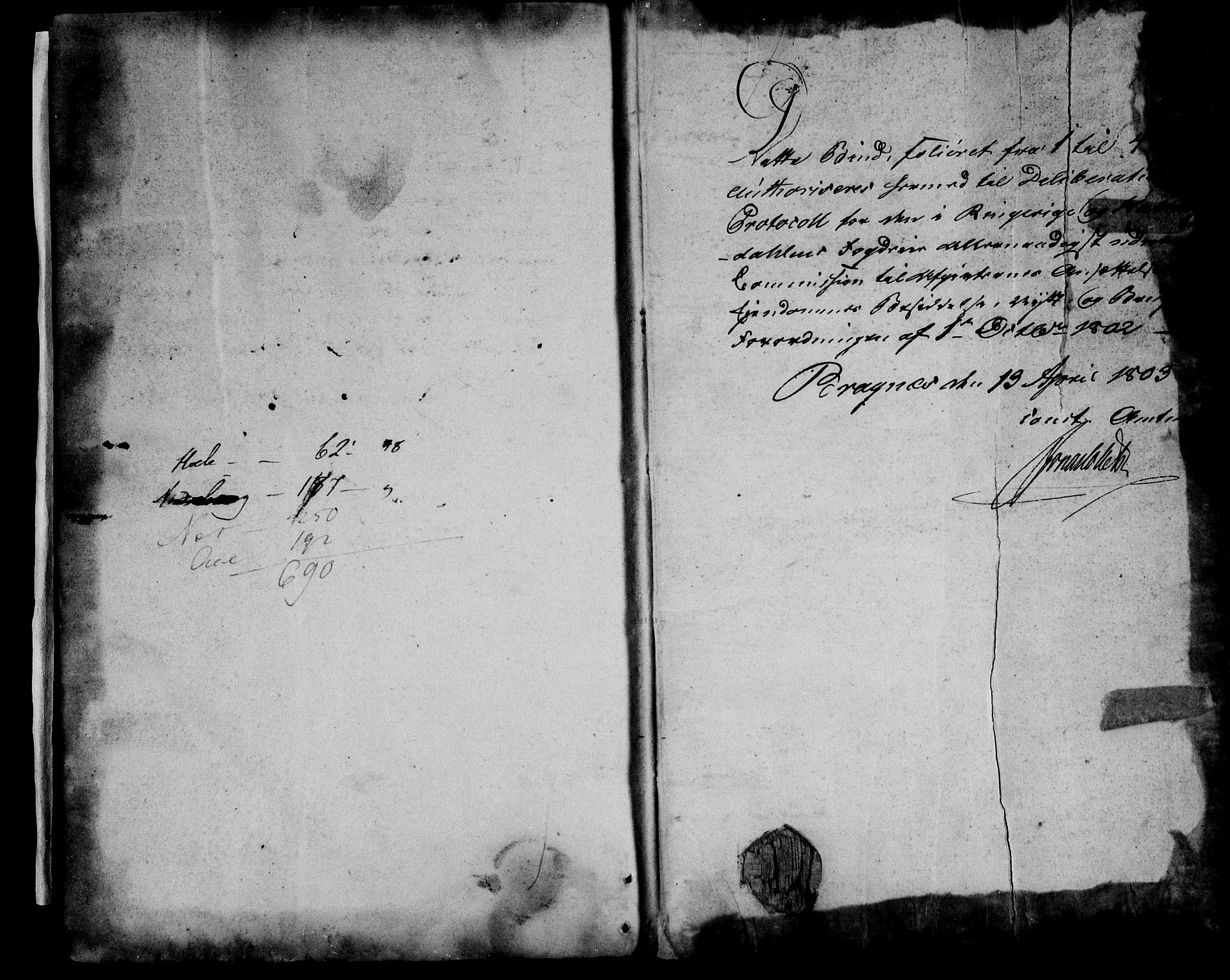 Rentekammeret inntil 1814, Realistisk ordnet avdeling, AV/RA-EA-4070/N/Ne/Nea/L0044: Ringerike og Hallingdal fogderi. Deliberasjonsprotokoll, 1803, p. 233