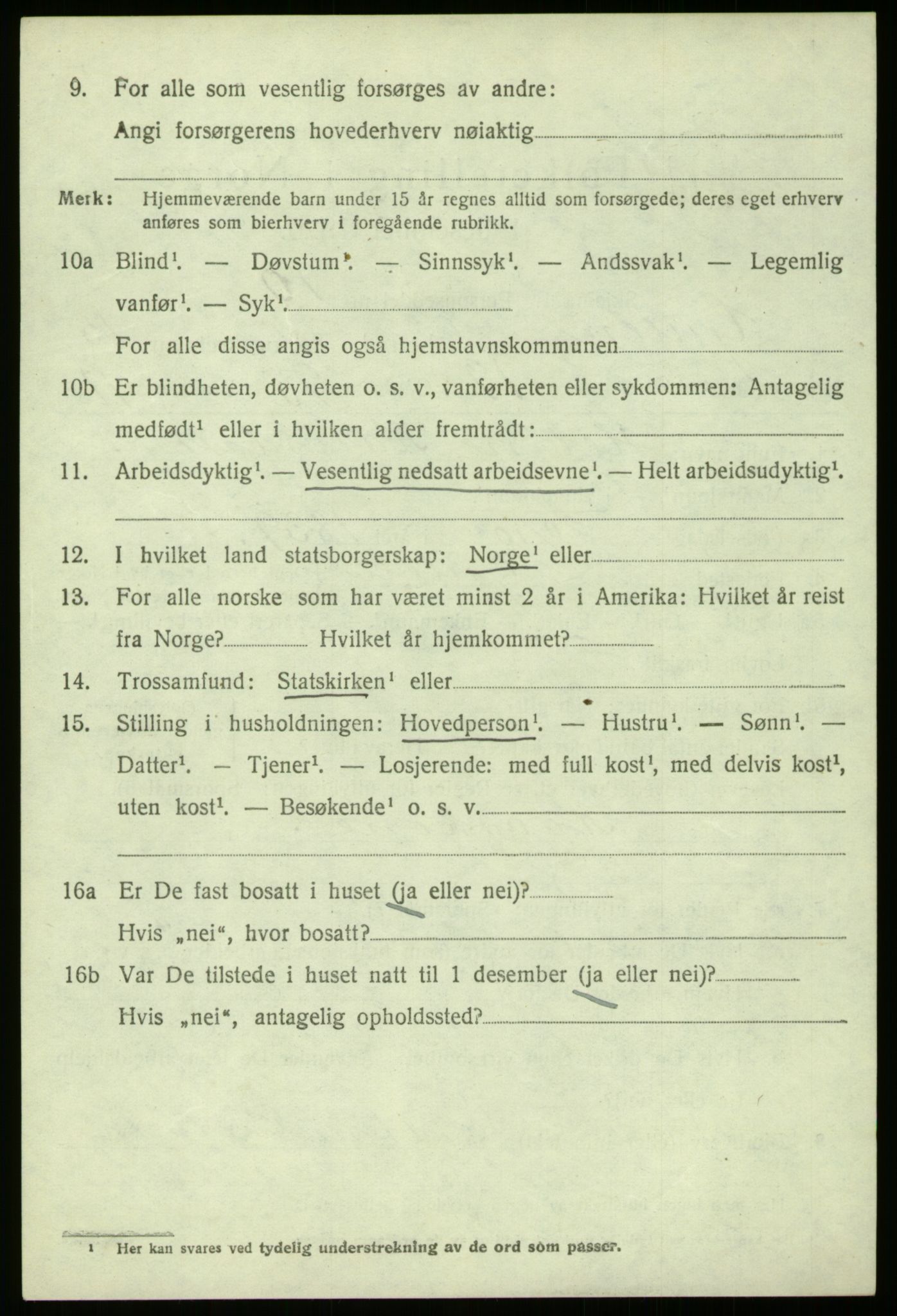 SAB, 1920 census for Gulen, 1920, p. 6692